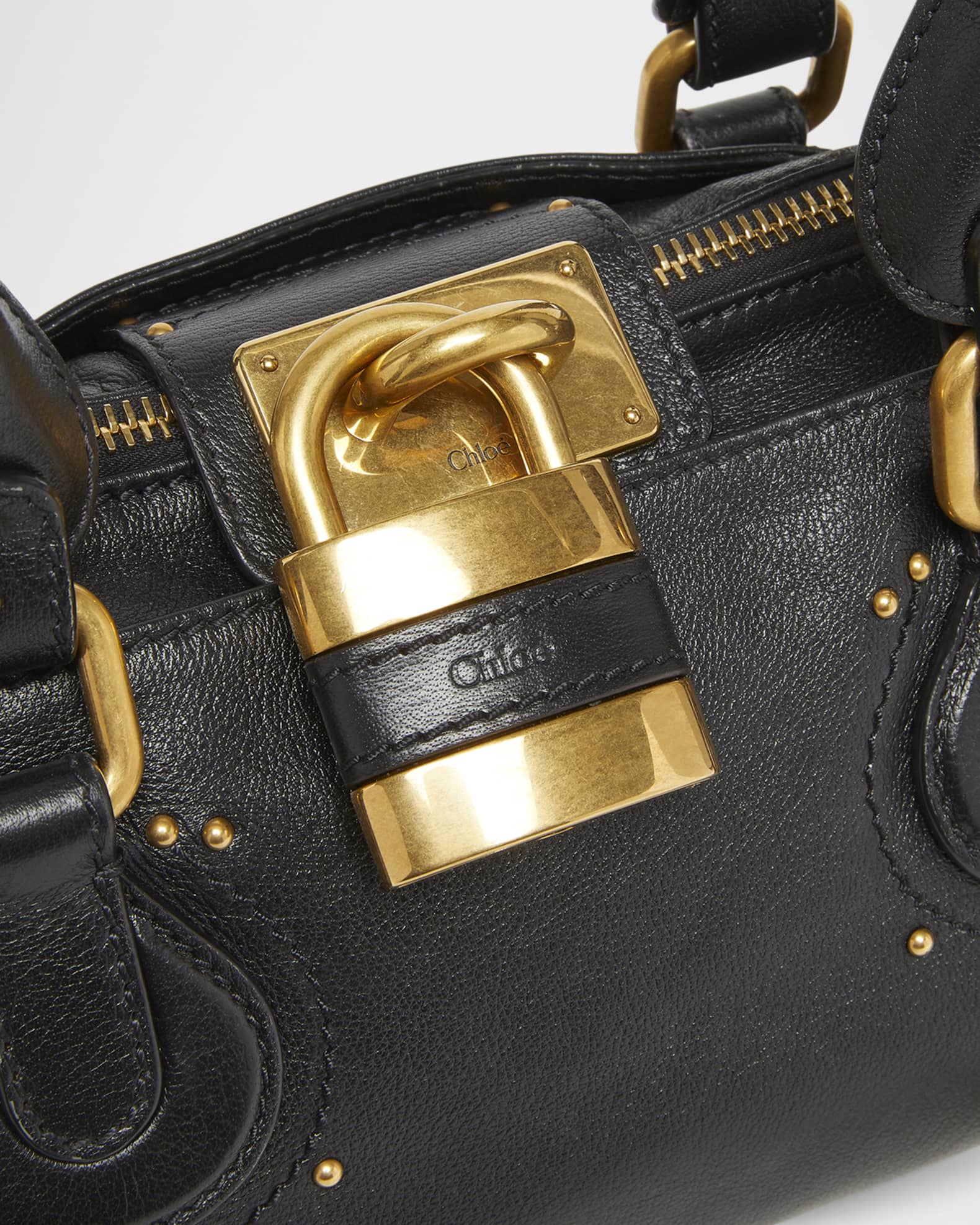 バッグ Chloe Paddington Handbag Padlock Leather Chloe Paddington Padlock Shoulder Bag in Leather | Neiman Marcus