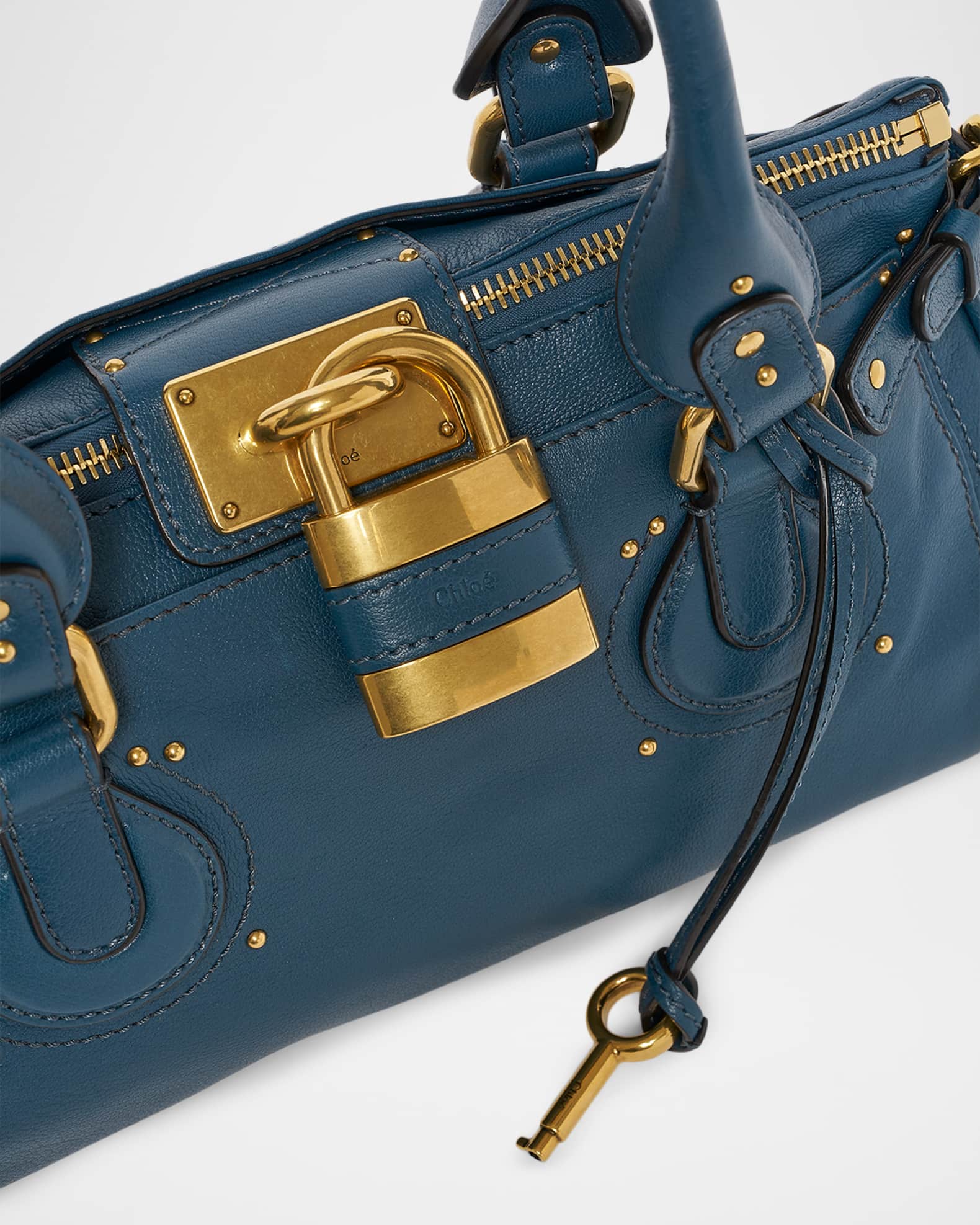 Chloe Paddington Padlock Shoulder Bag in Leather | Neiman Marcus