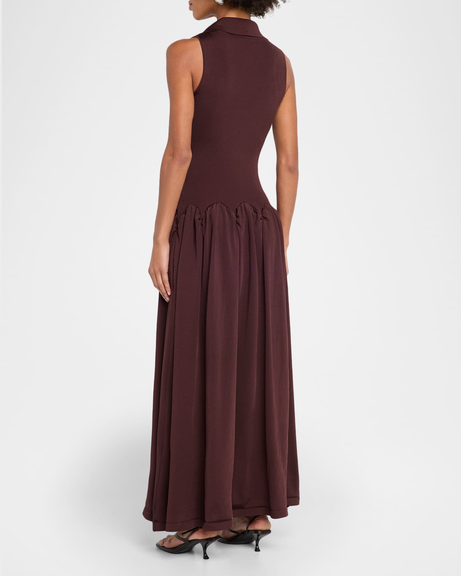 stripe knit maxi dress RHYTHM SOL STRIPE KNIT MAXI DRESS BLACK – La Boutique Sharks main image 1