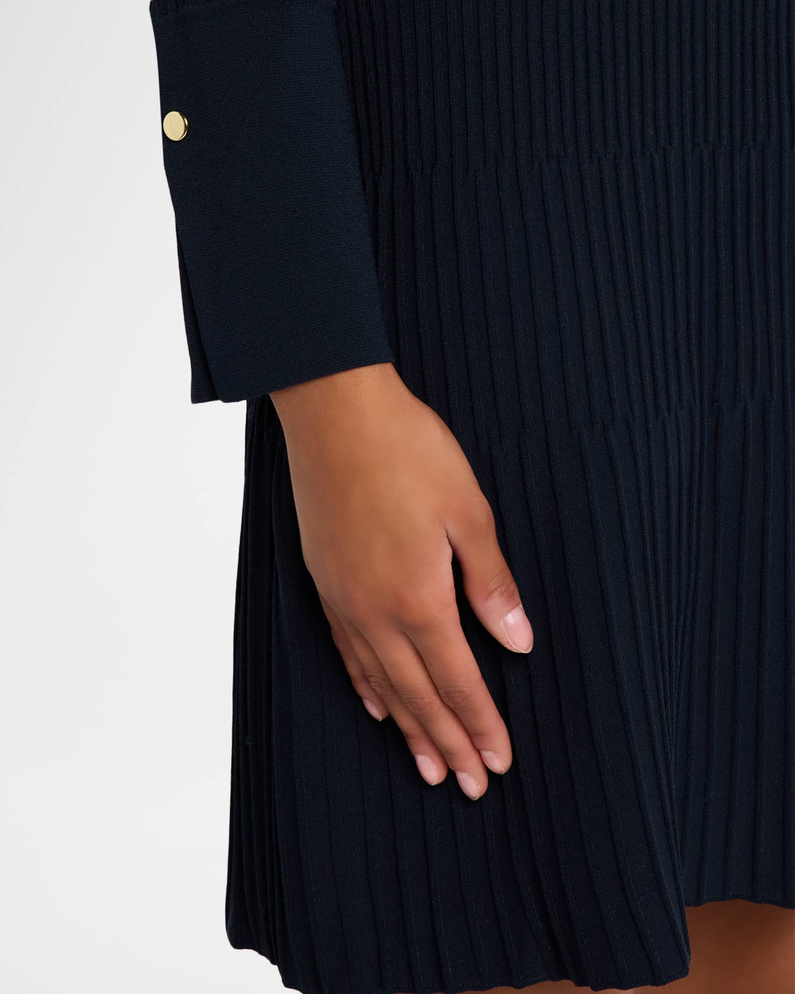 Lauper Ribbed Mini Shirtdress