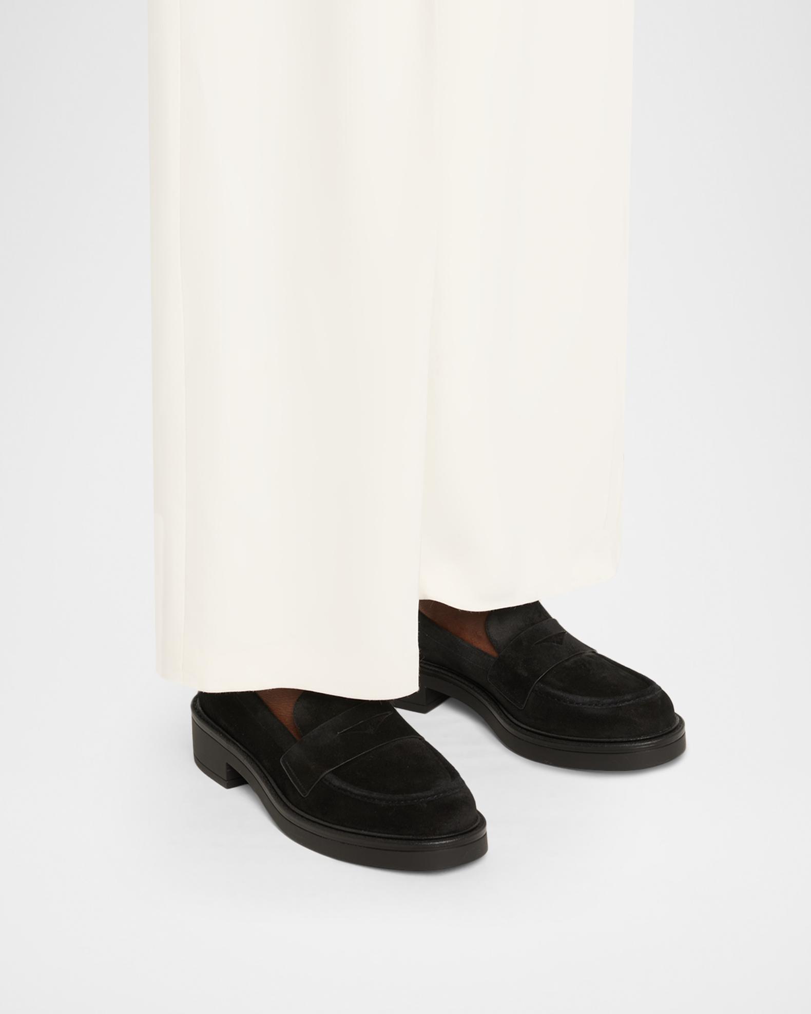 Stuart Weitzman Celia Lite Suede Penny Loafers | Neiman Marcus