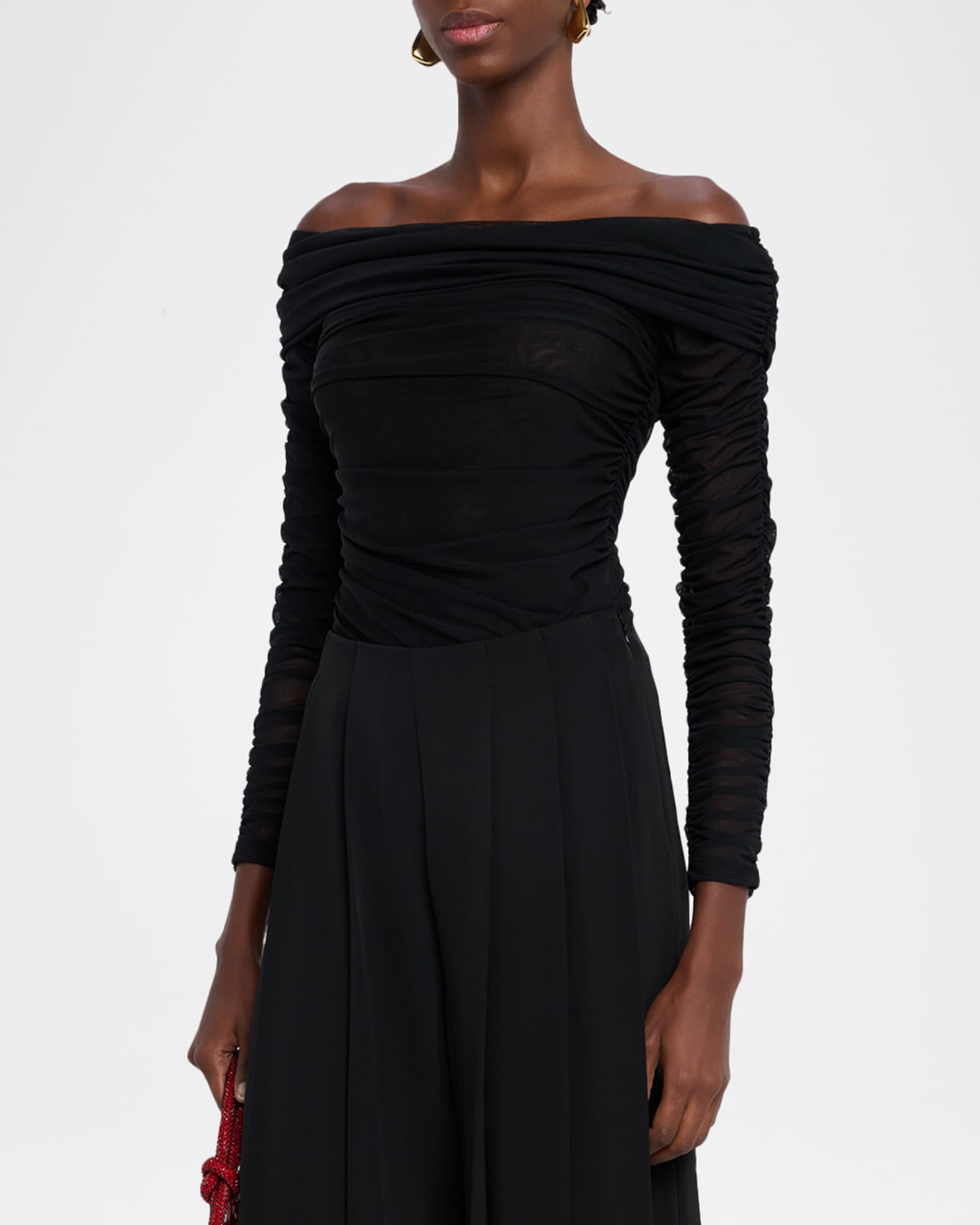 nordstrom formal dresses on sale Sheer Embellished Bodysuit Corset Mini Dress in Black - 6 / Regular main image 0