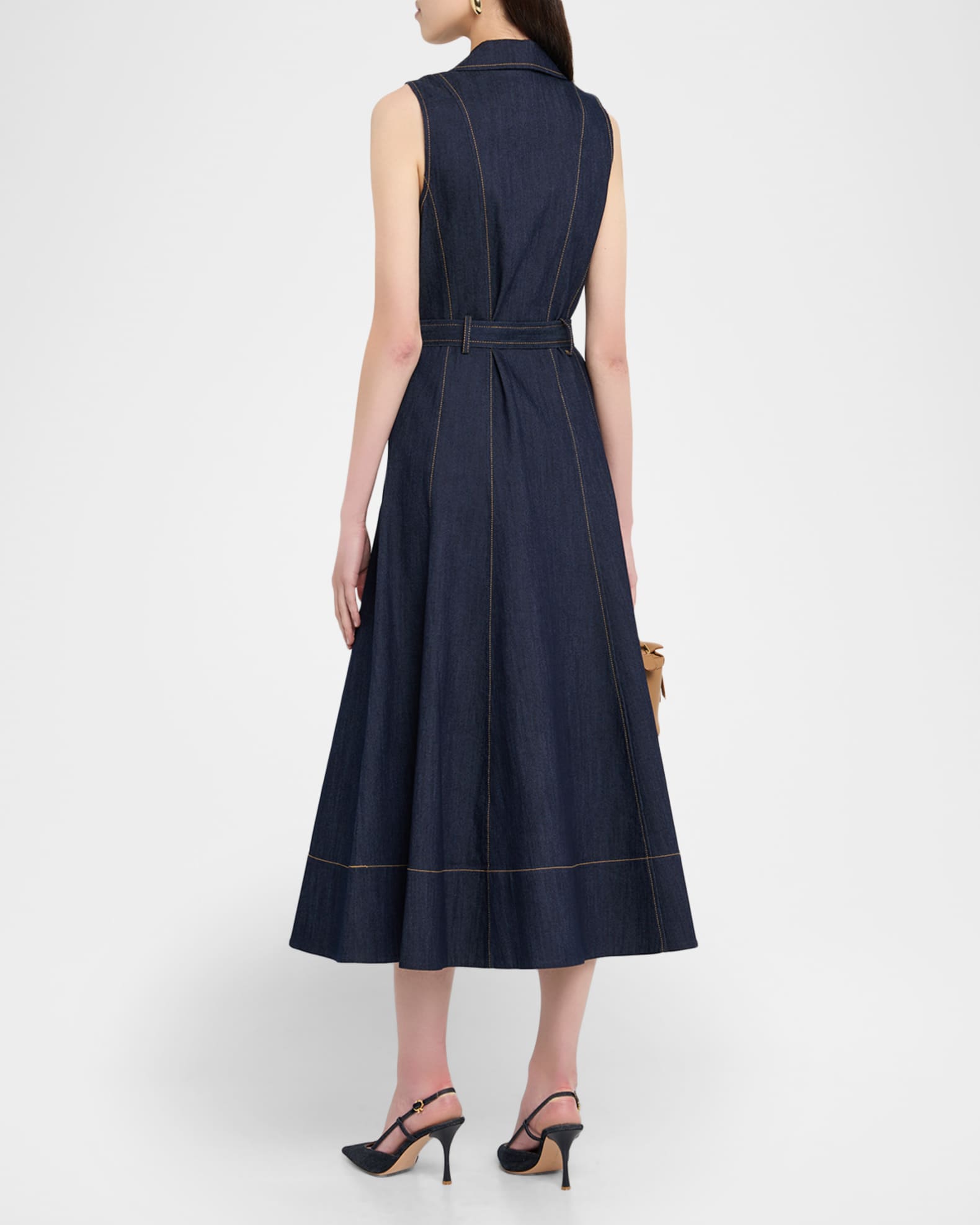 Cinq a Sept Lenessa Belted Denim Dress | Neiman Marcus