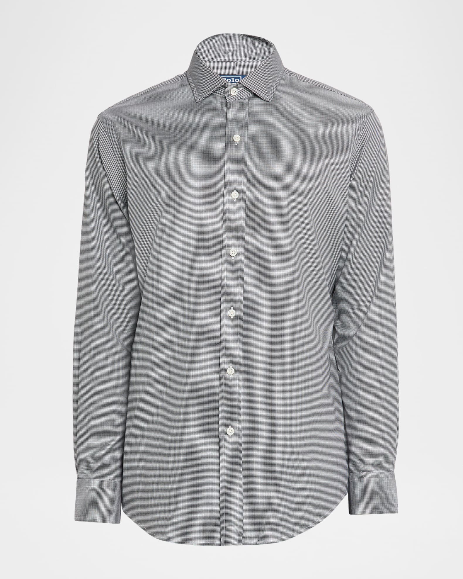 Ralph Lauren Men's Classic Fit Houndstooth Twill Shirt - Size L in Polo Black/White