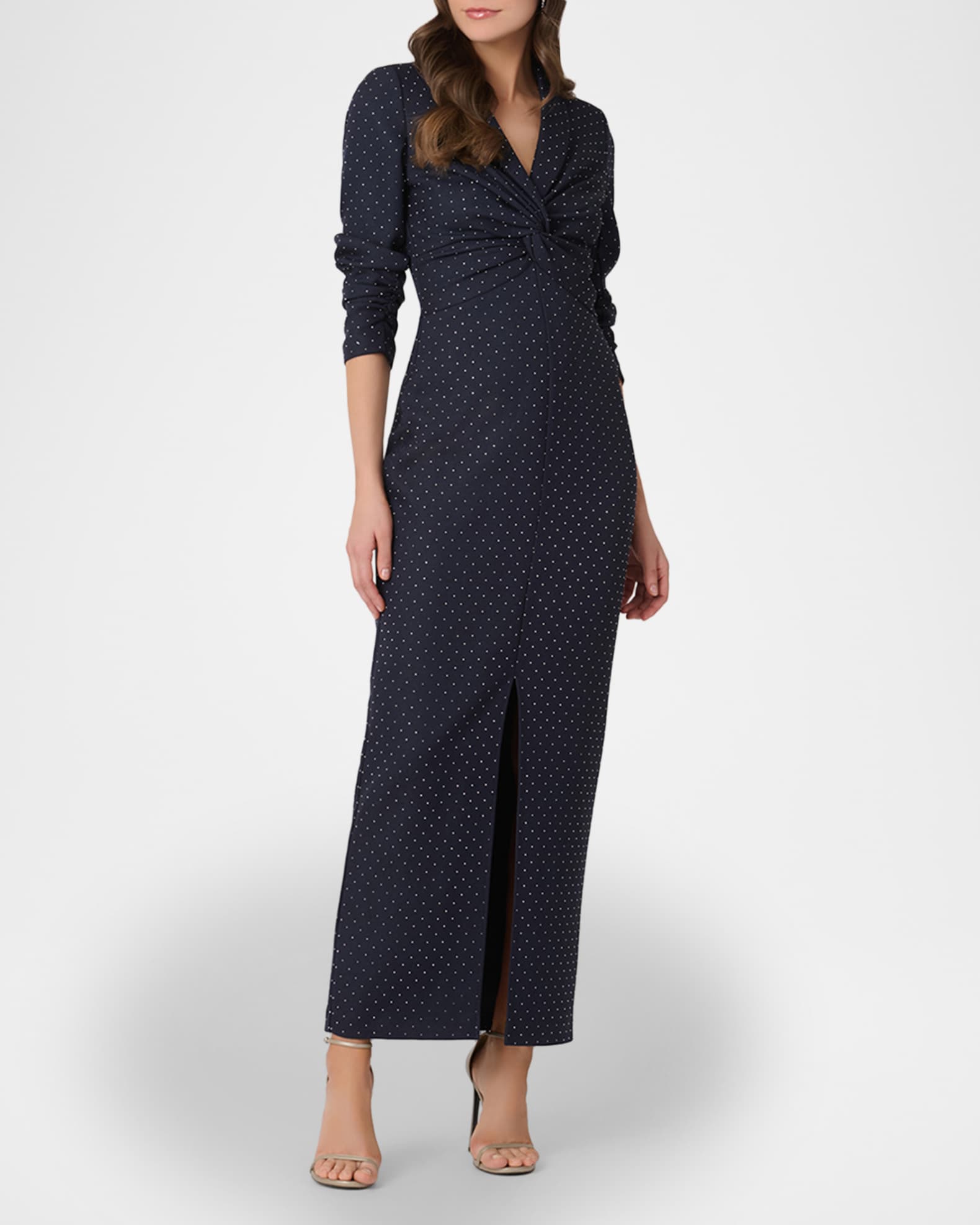 knee length dresses for ladies Shoshanna Women's Wren Squareneck Dress - Sky Multi main image 0