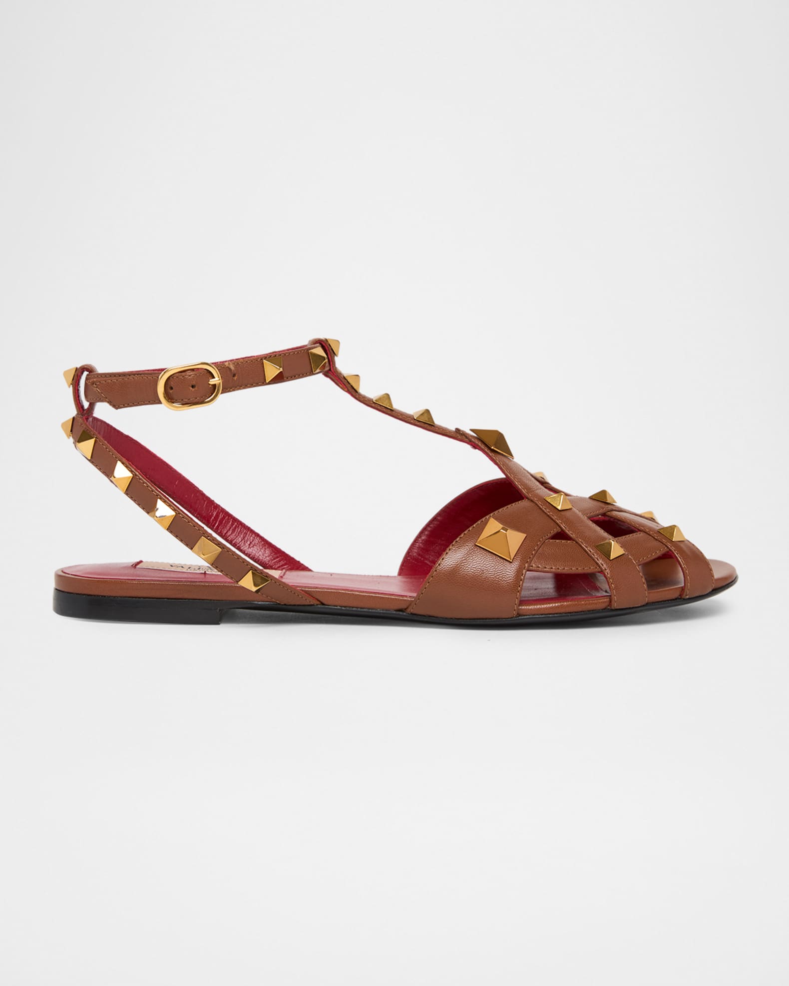 Valentino Garavani Studdy Leather Sandals | Neiman Marcus