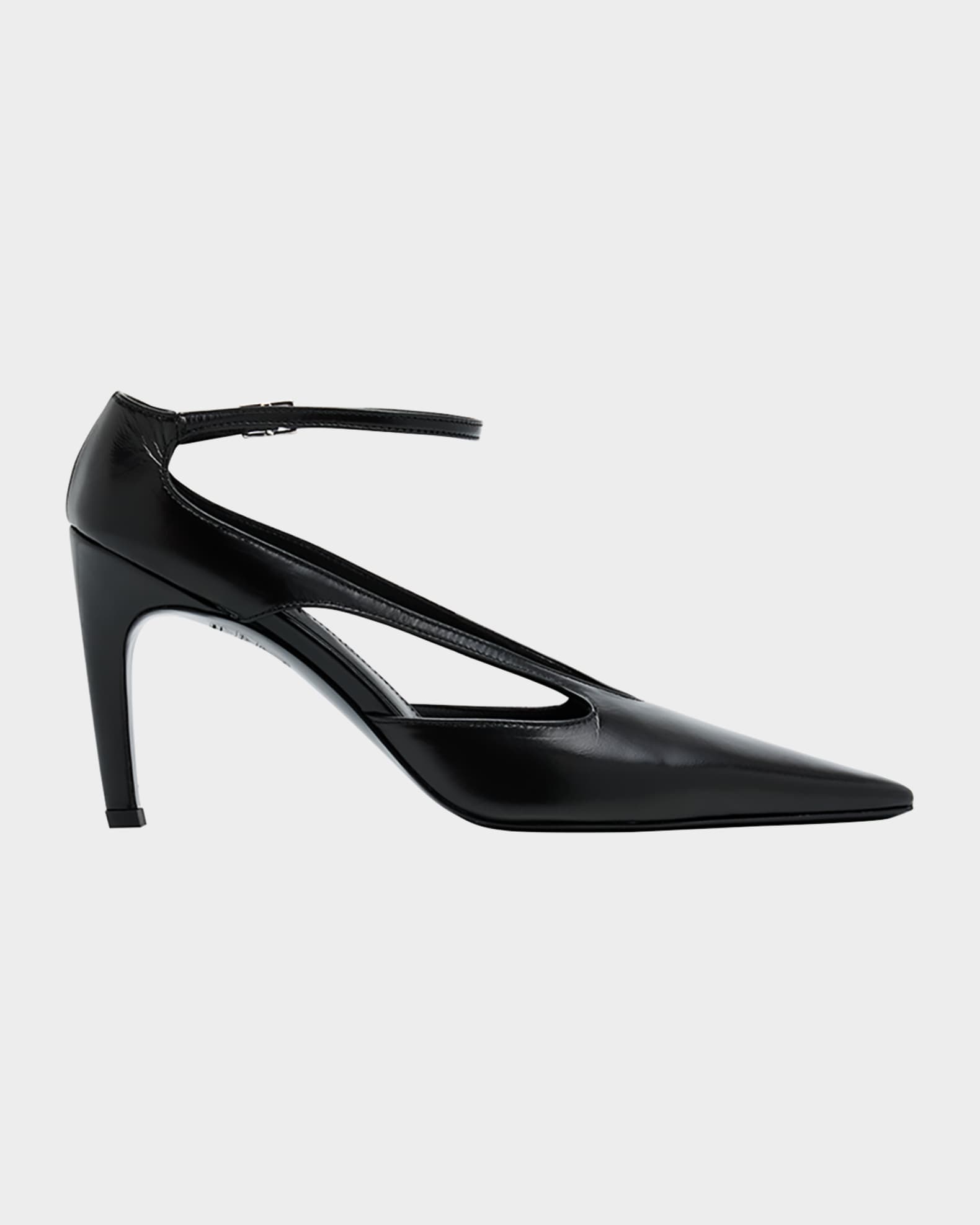 TOTEME トーテム ブラック The Cutout ヒール Toteme Cutout Leather Pointed-Toe Pumps | Neiman Marcus