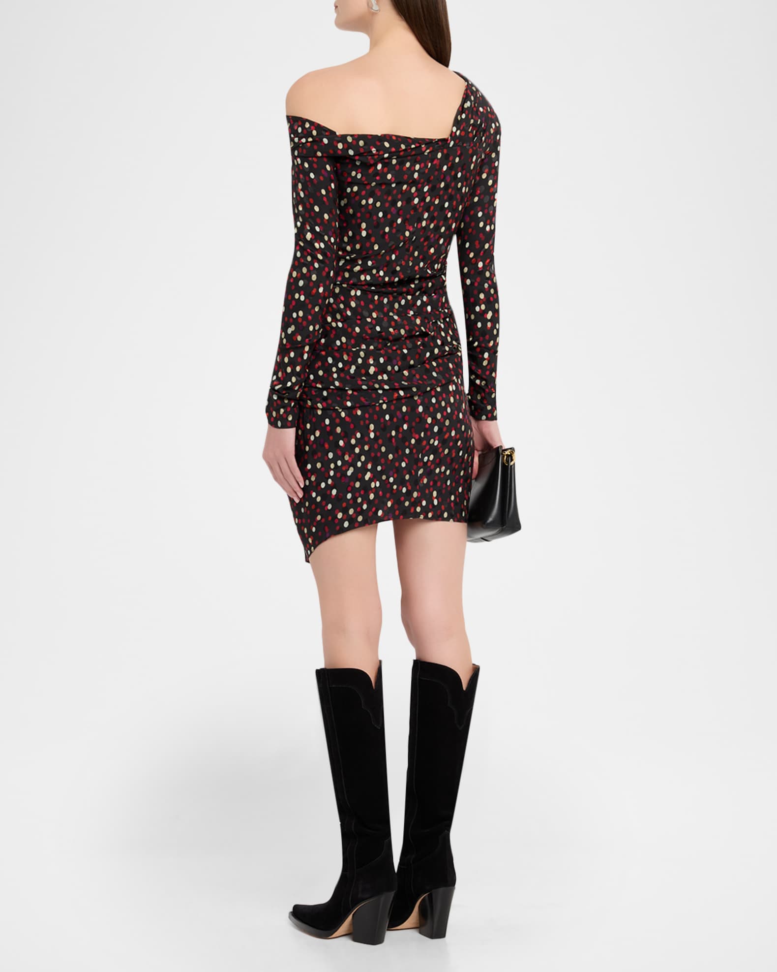 Elara Dress - Female - Black-Red - Size 34 - Isabel Marant