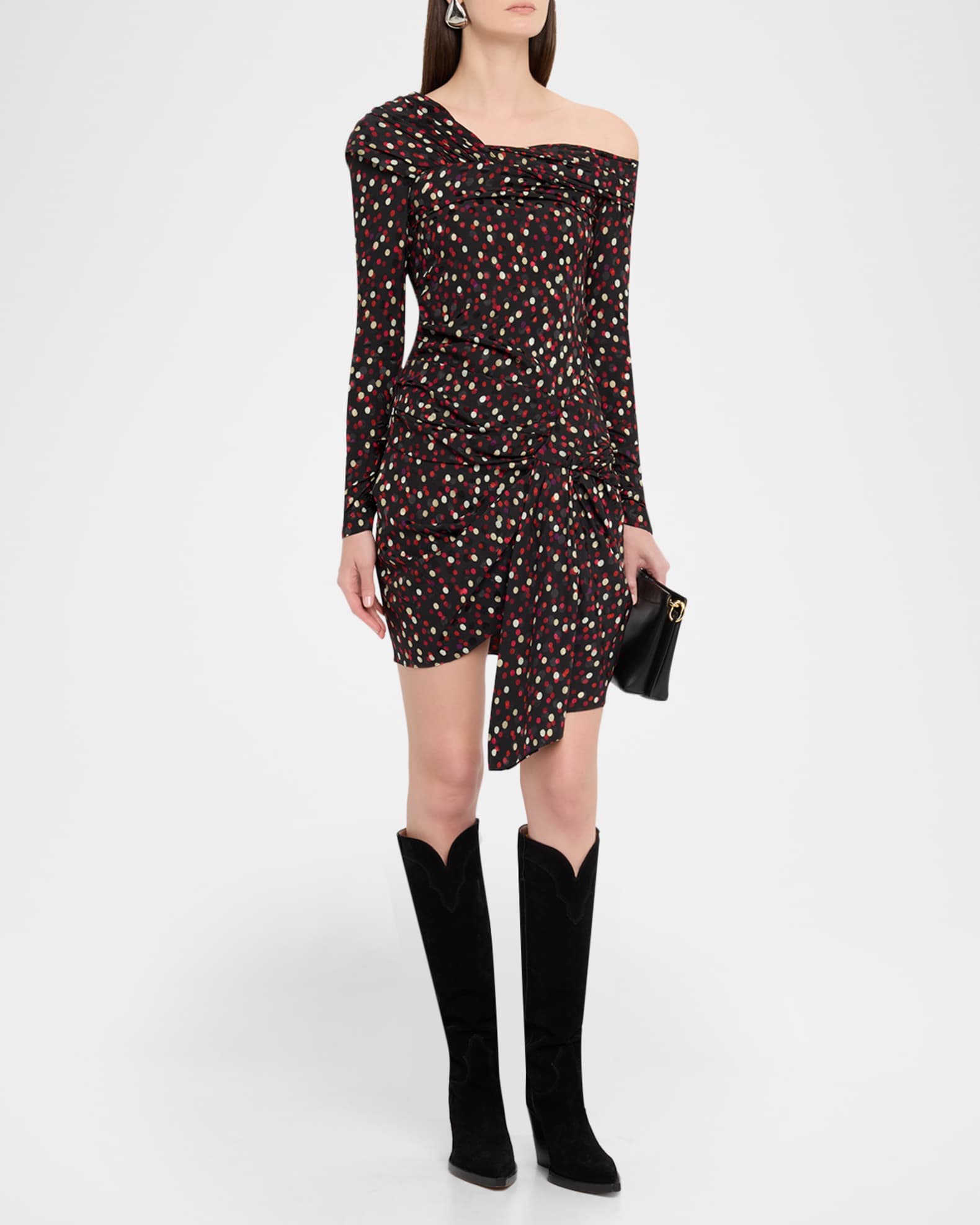 halter cocktail mini dress SEQUIN TWEED HALTER NECK FIT AND FLARE MINI DRESS RED / Large / HTD504002