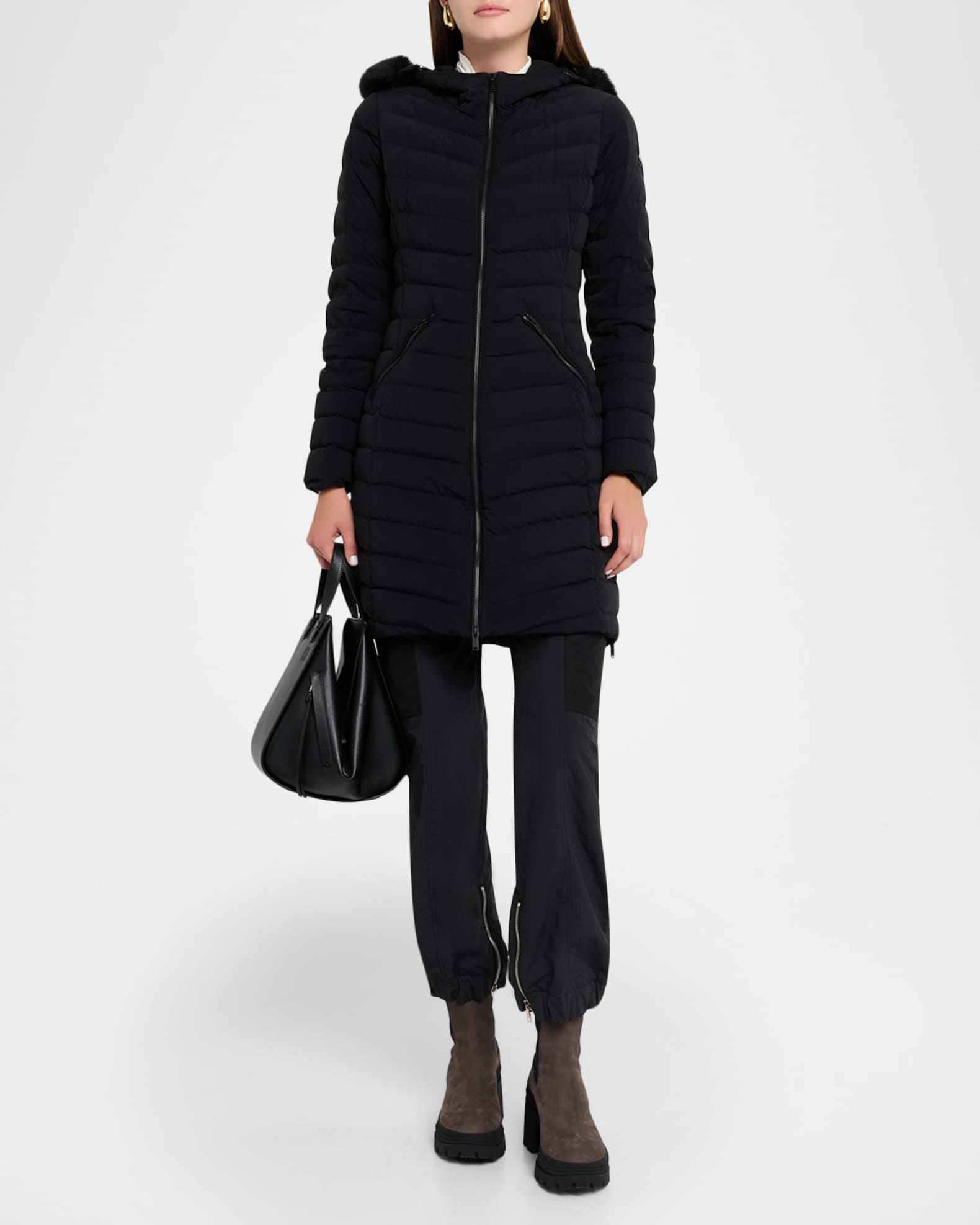 Moose Knuckles Andesite Down Parka with Removable Hood & Shearling