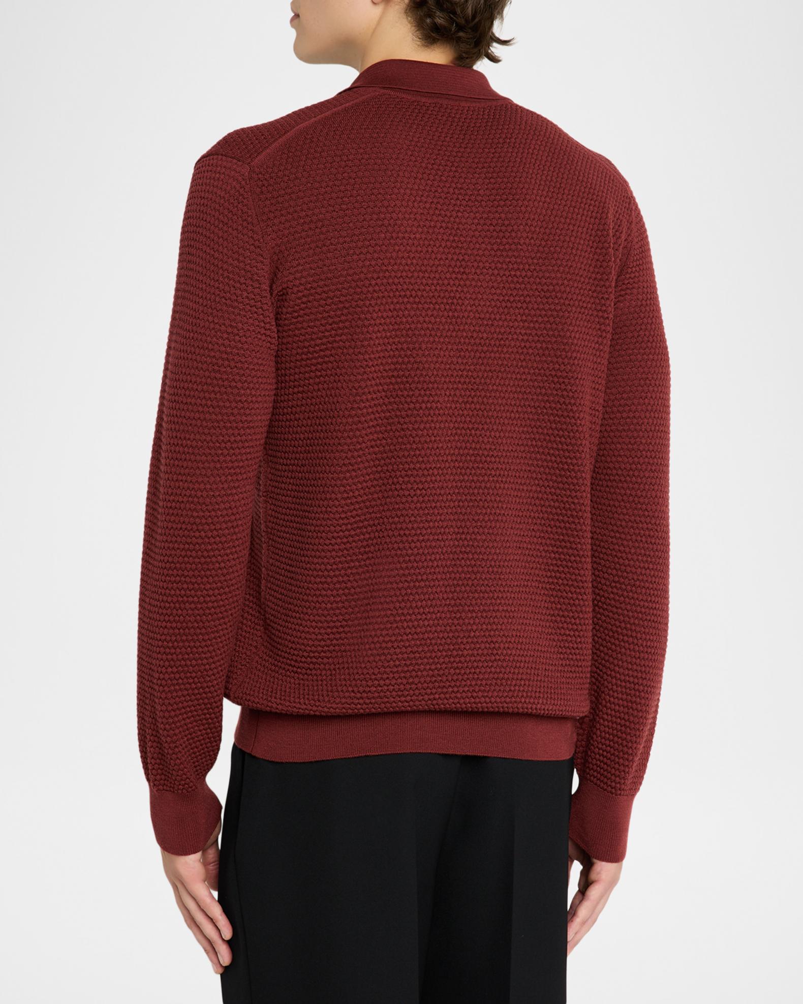 Eton Men's Merino Wool Popcorn Stitch Polo Sweater | Neiman Marcus