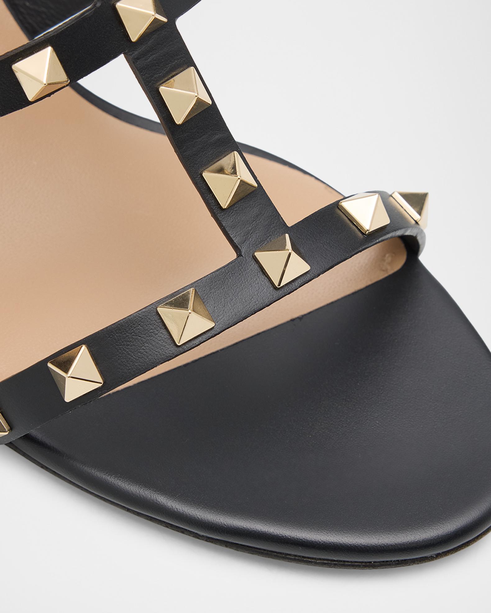 Valentino Garavani 60mm Rockstud Leather City Sandals | Neiman Marcus