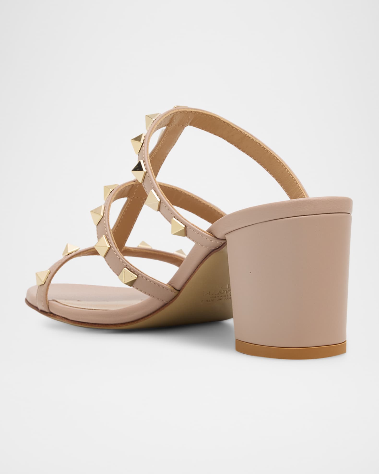 Valentino Garavani 60mm Rockstud Leather Caged Mule Sandals