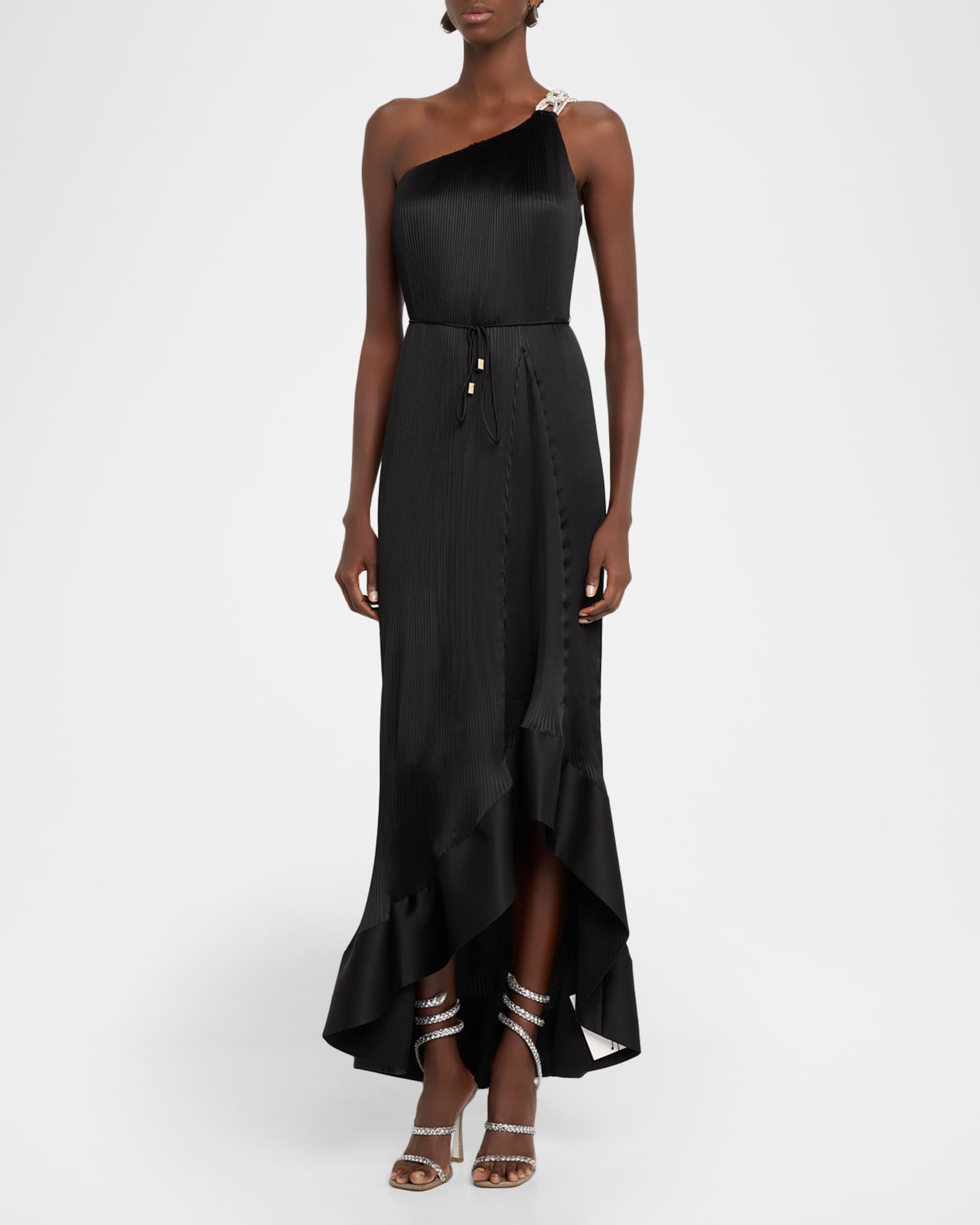 milly asymmetrical dress Milly Women's Ally Off-The-Shoulder Midi-Dress - Ecru main image 1