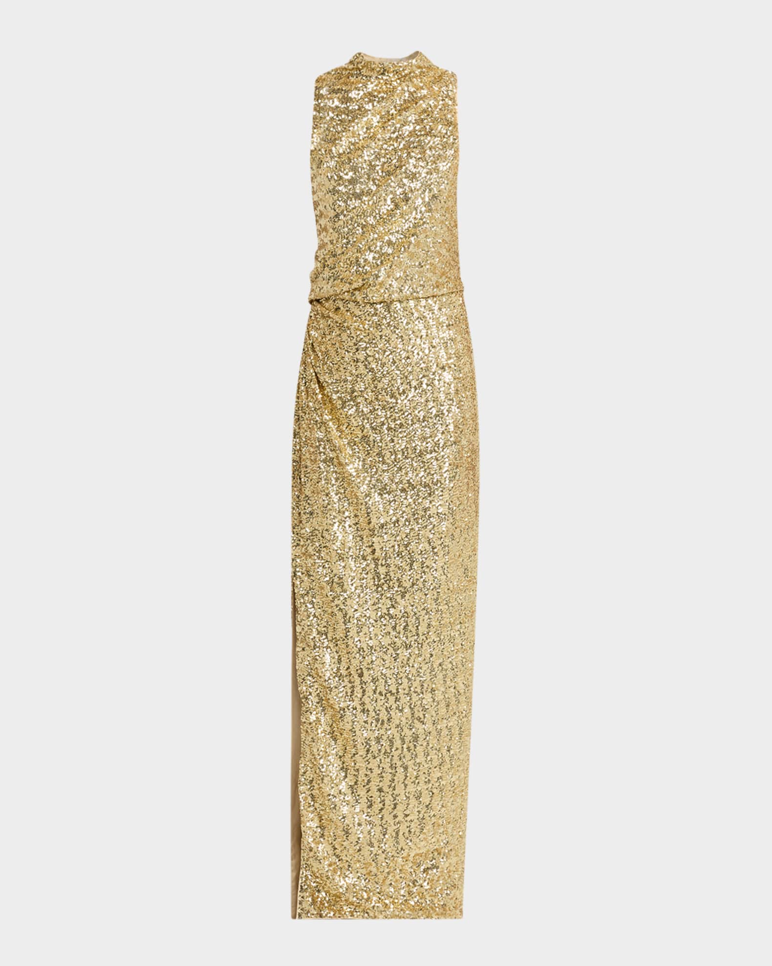 green emerald velvet dress Elegant Beaded Column Gown - KUJTA & Meri