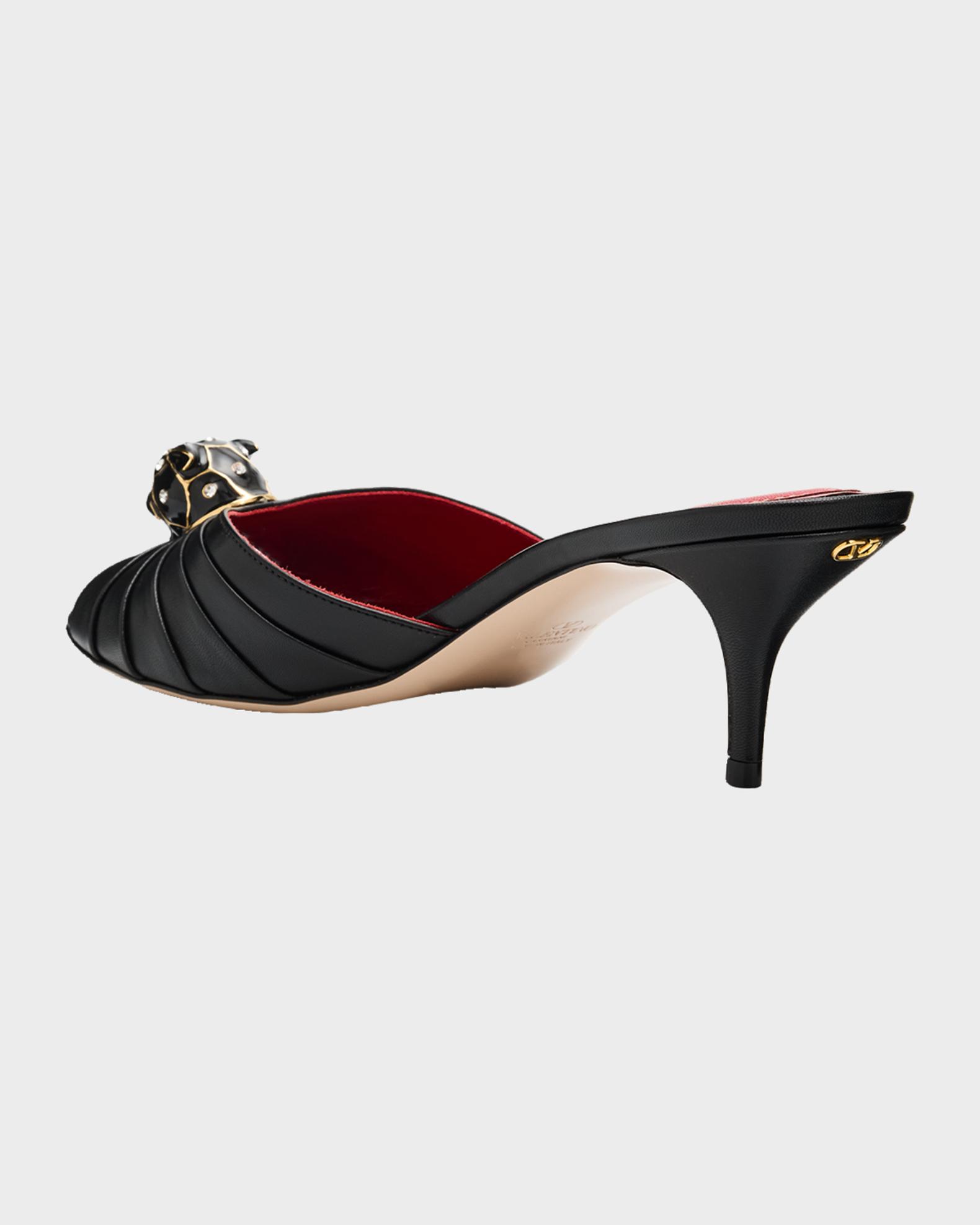 Valentino Garavani 55mm Pas De Chat Leather Mules | Neiman Marcus