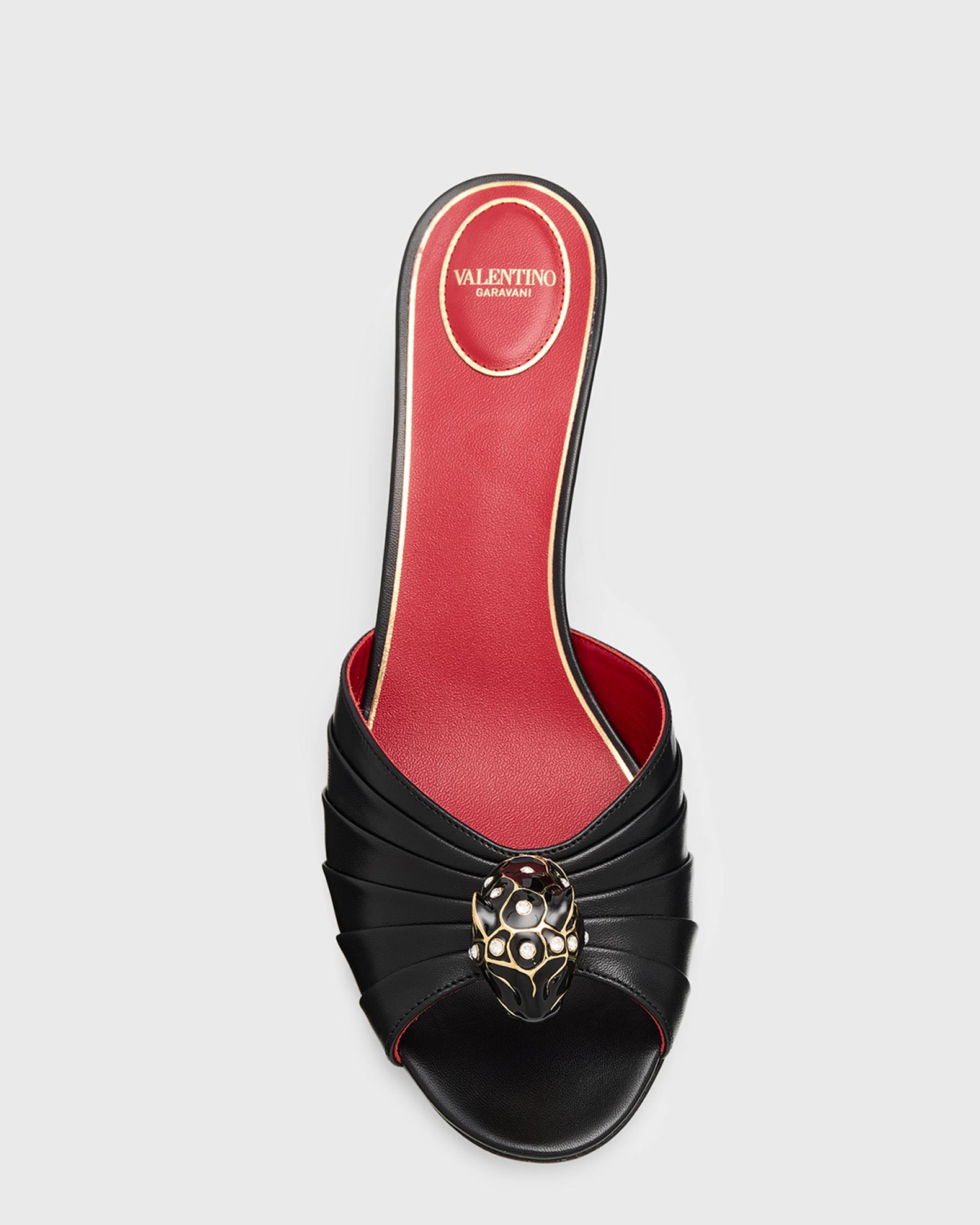 Valentino Garavani 55mm Pas De Chat Leather Mules | Neiman Marcus