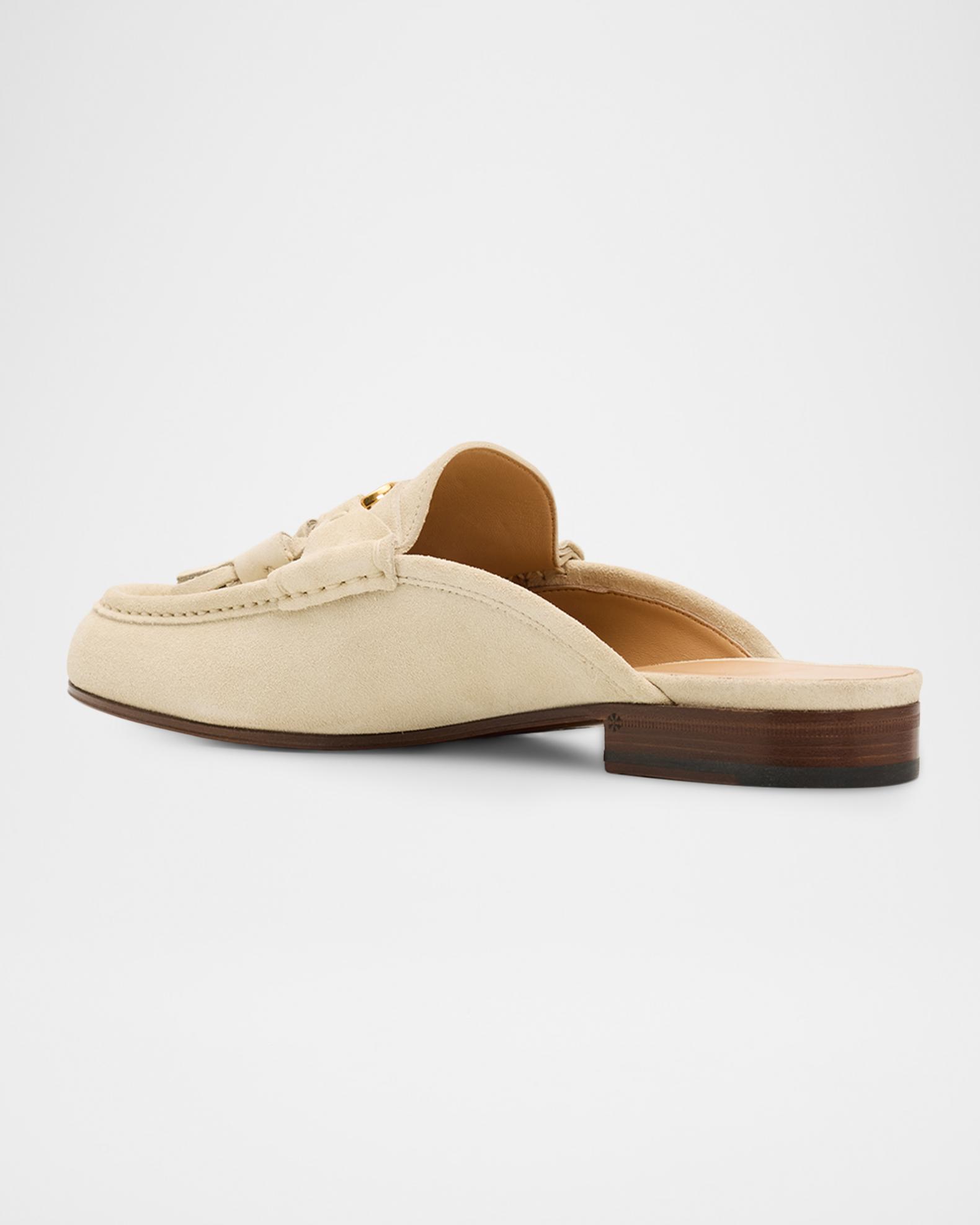 Valentino Garavani VLogo Signature Suede Loafer Mules 