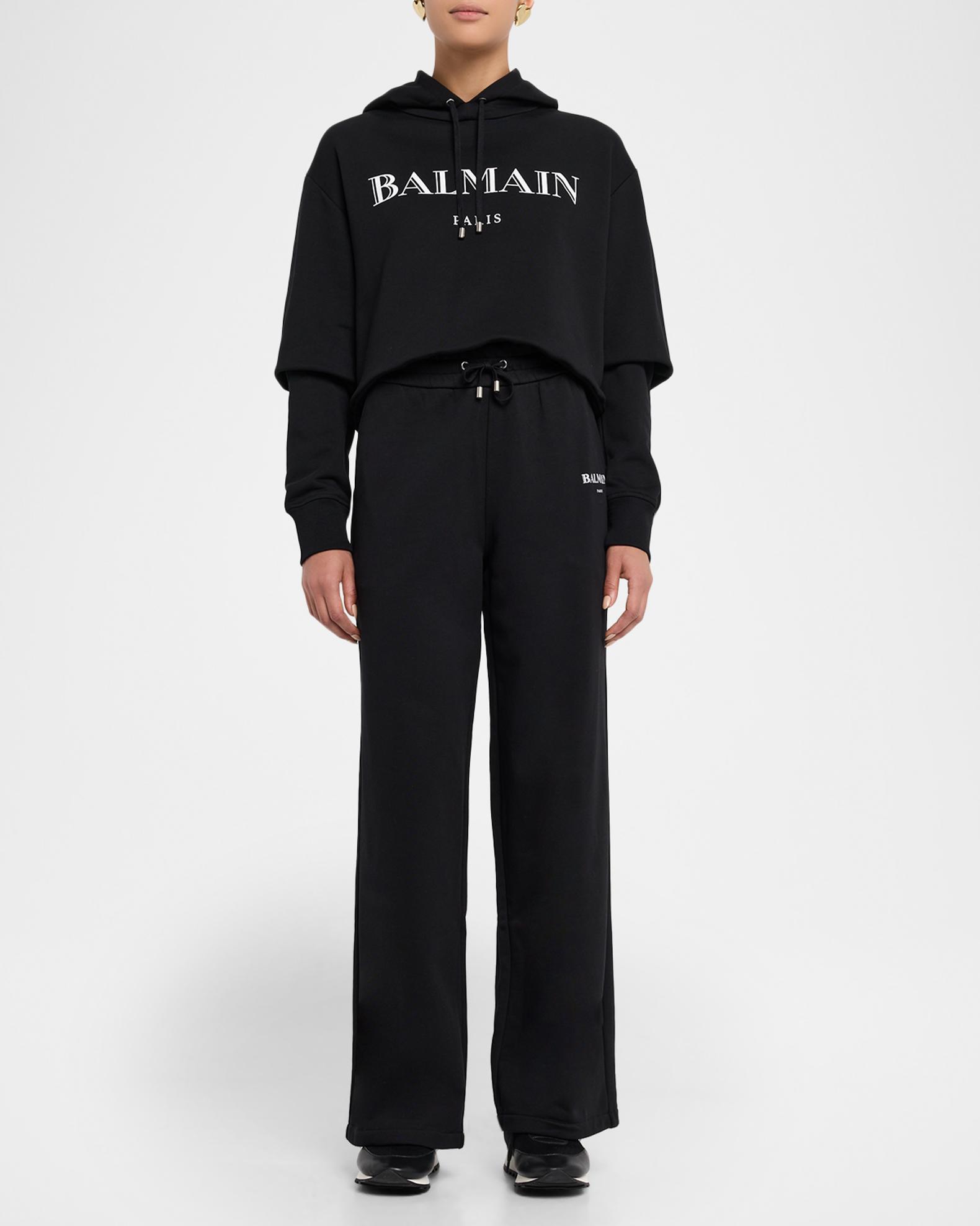 Balmain Logo Graphic Hoodie | Neiman Marcus