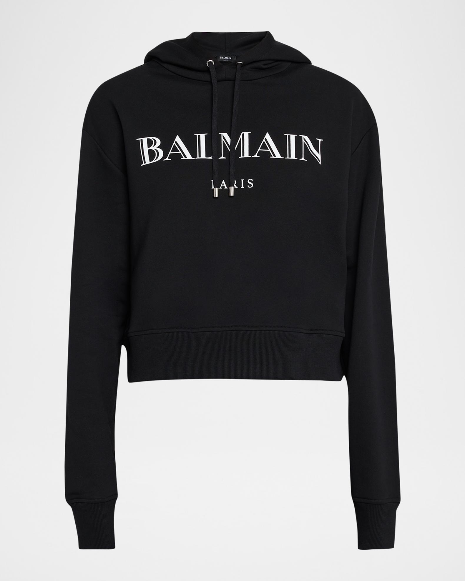 Balmain Logo Graphic Hoodie | Neiman Marcus