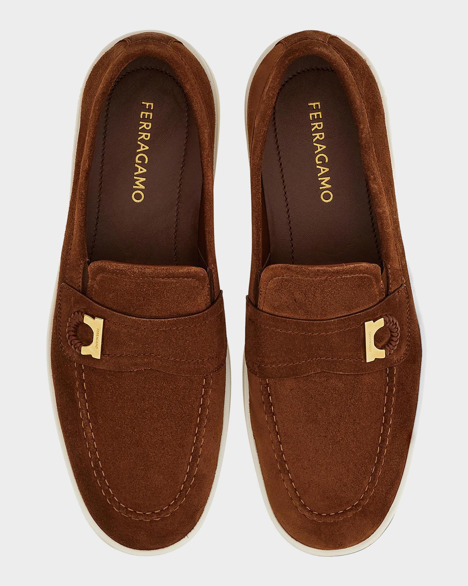 NIB FERRAGAMO Men\'s Drame Suede Gancini Loafers Ferragamo Men main image 2