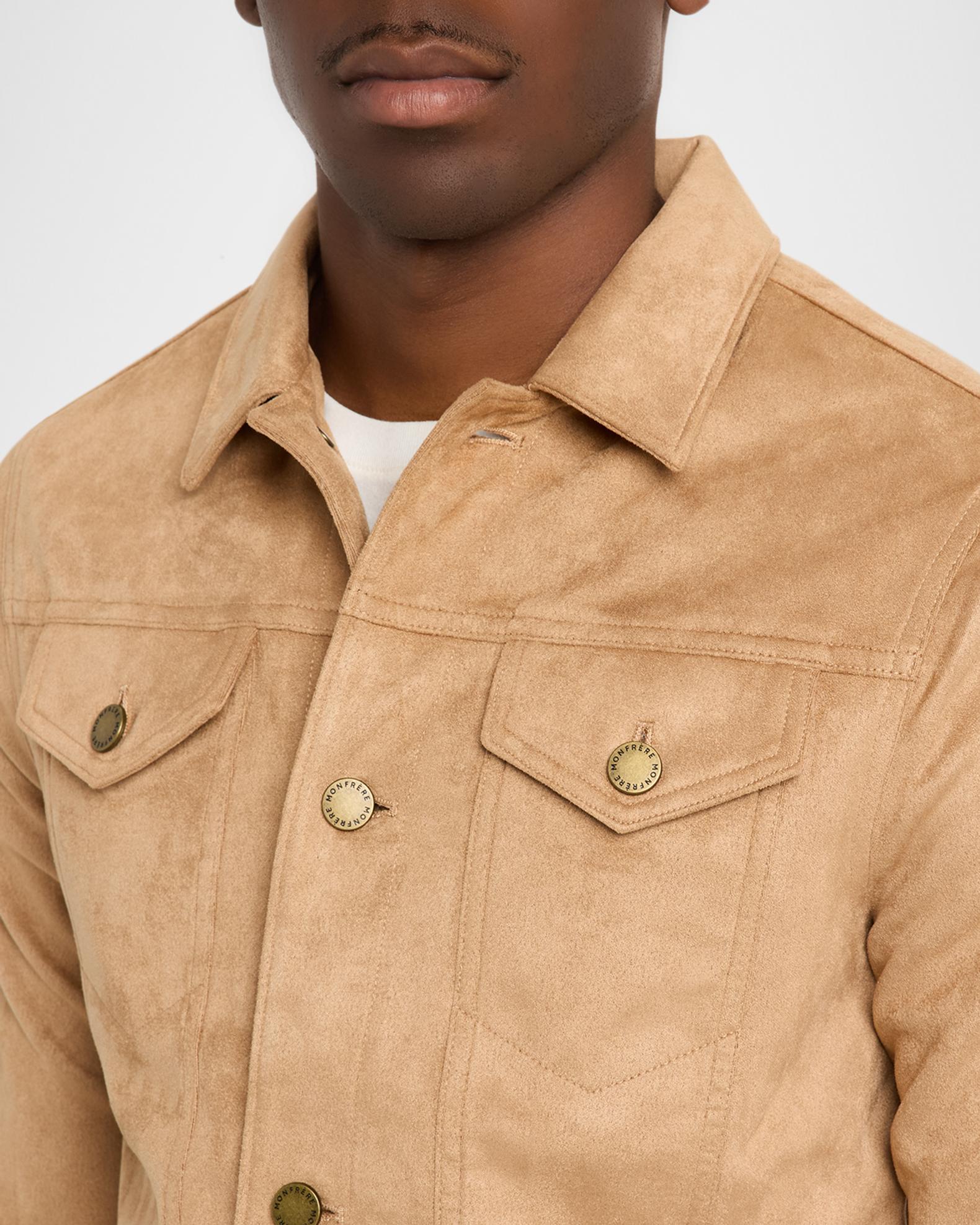 monfrere Men's Dean Faux Suede Shirt Jacket | Neiman Marcus