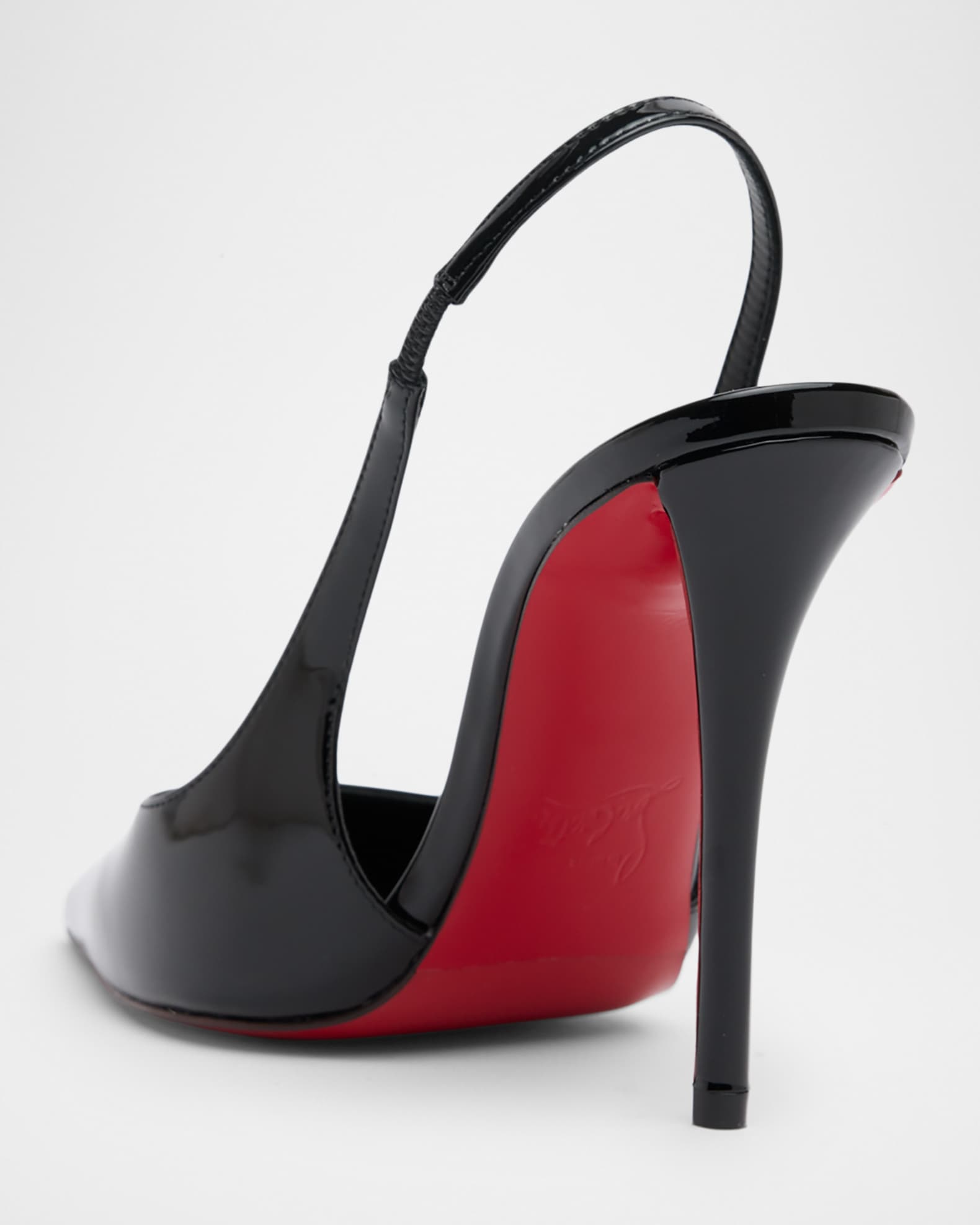 Christian Louboutin 100mm Miss Z Patent Leather Slingback Pumps