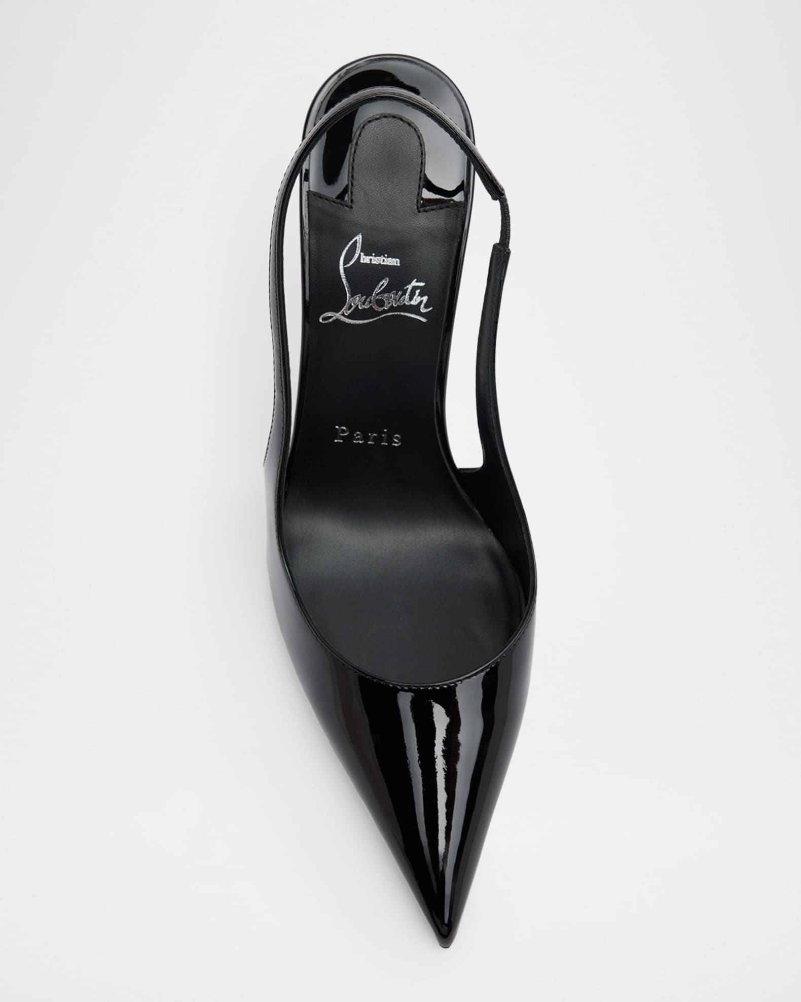 Christian Louboutin 100mm Miss Z Patent Leather Slingback Pumps