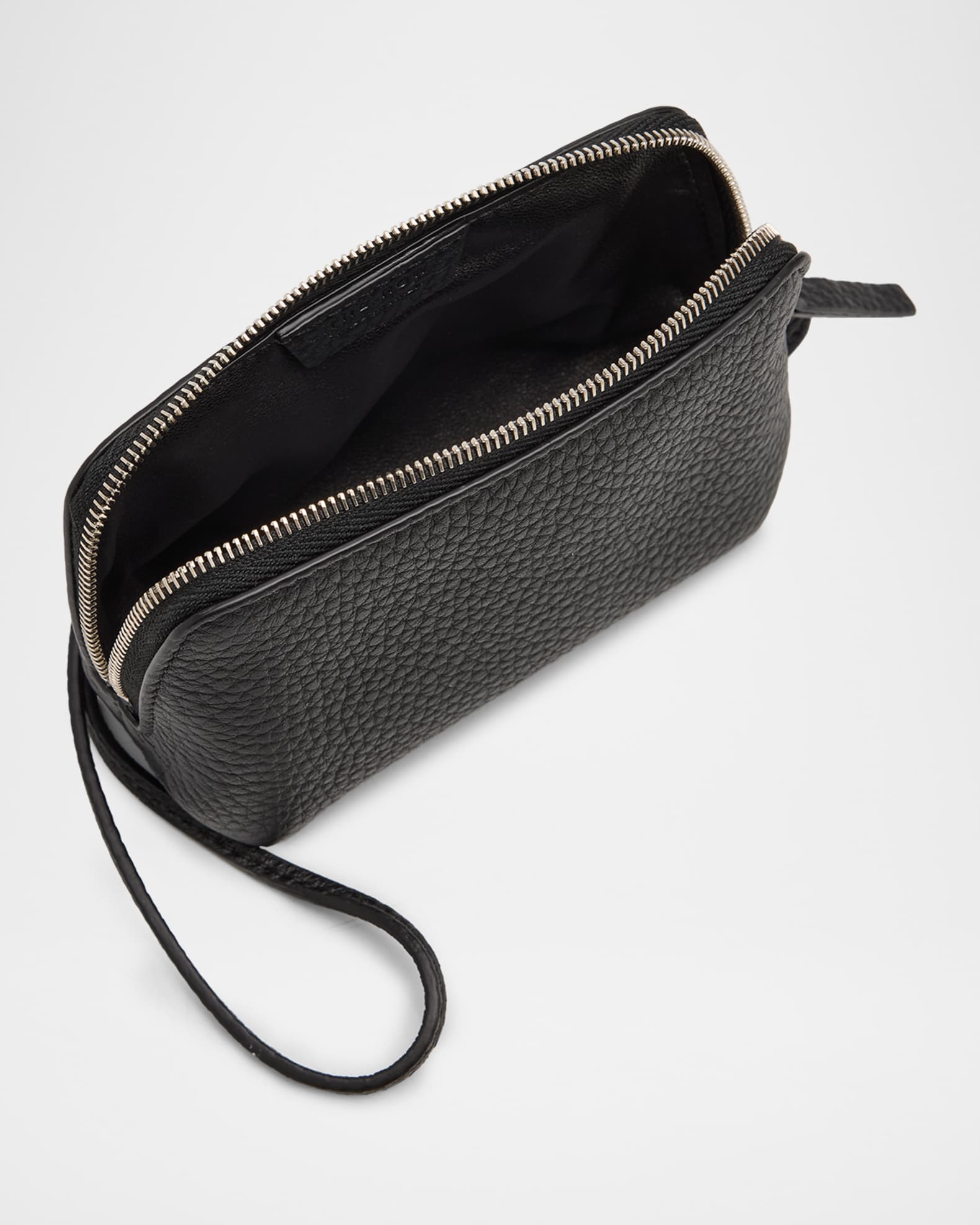 THE ROW Owen Leather Wristlet Pouch | Neiman Marcus