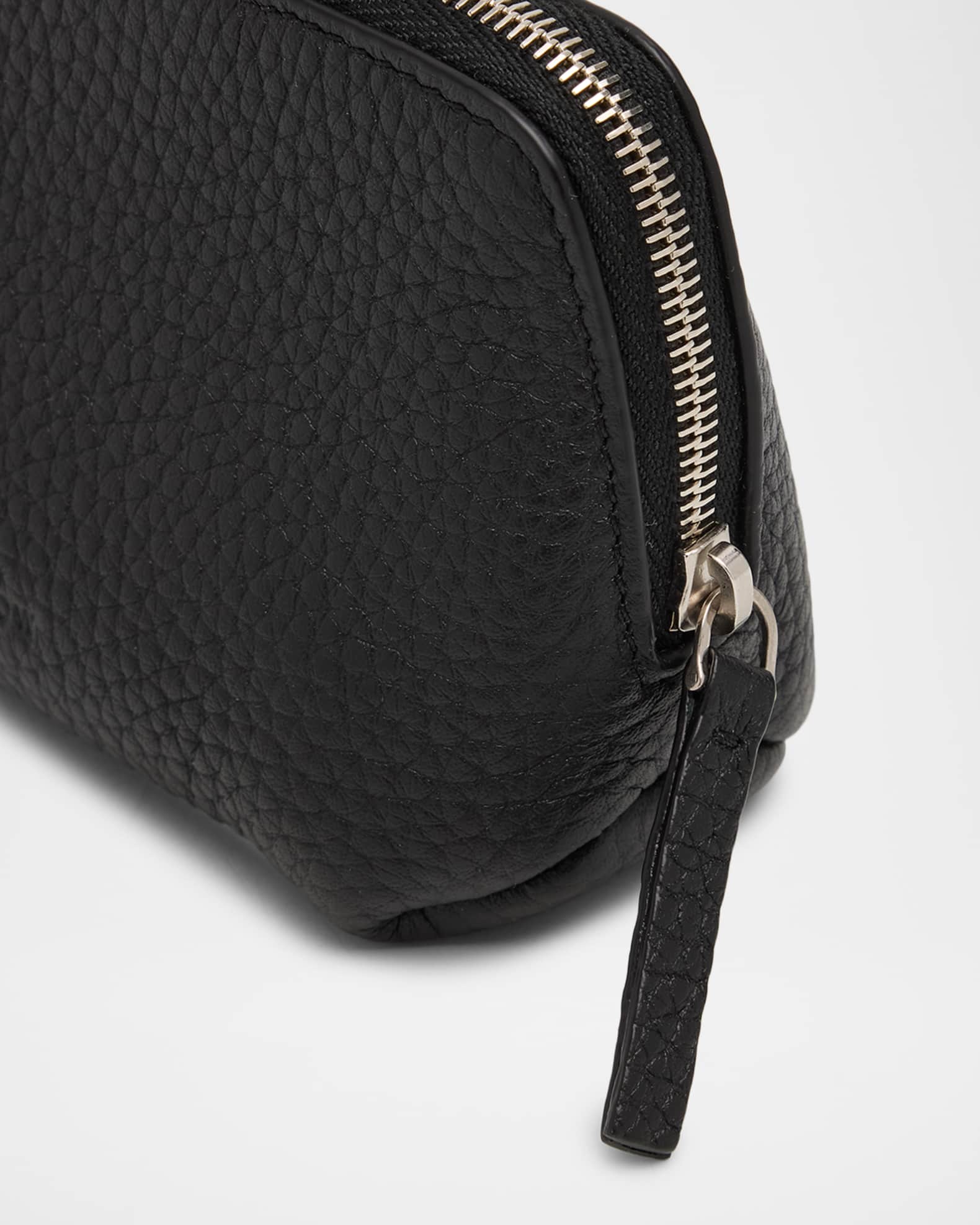 THE ROW Owen Leather Wristlet Pouch | Neiman Marcus