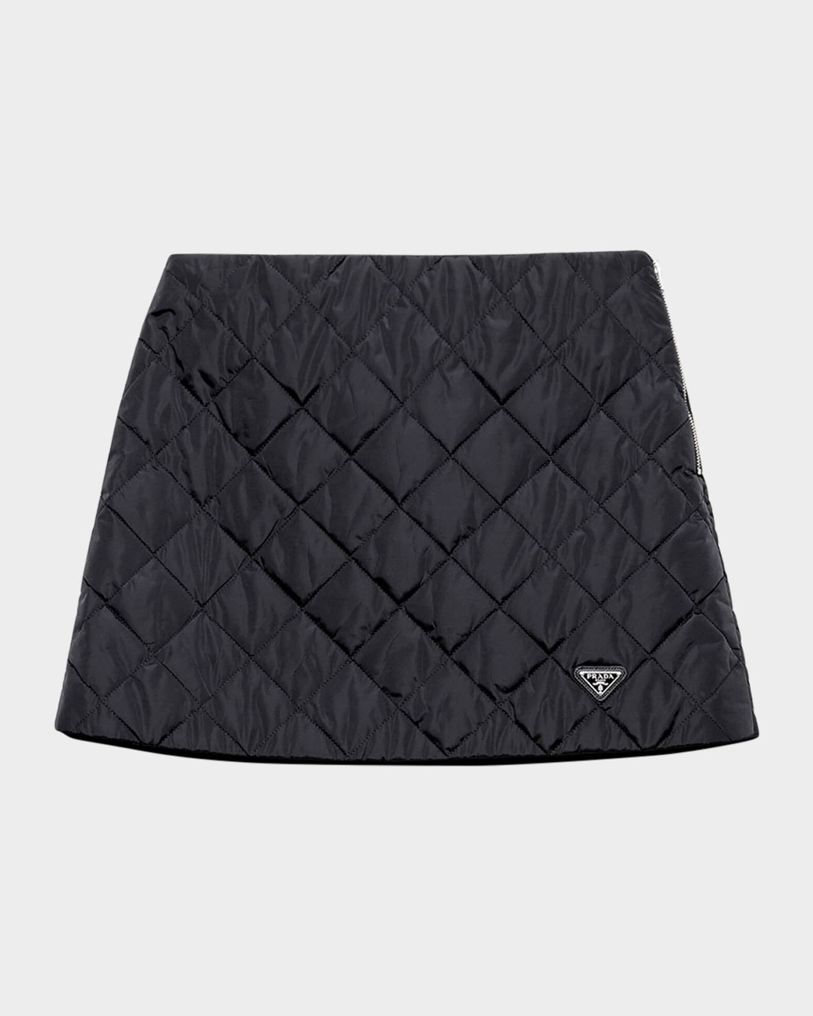 Prada Lightweight Quilted Re-Nylon Mini Skirt | Neiman Marcus