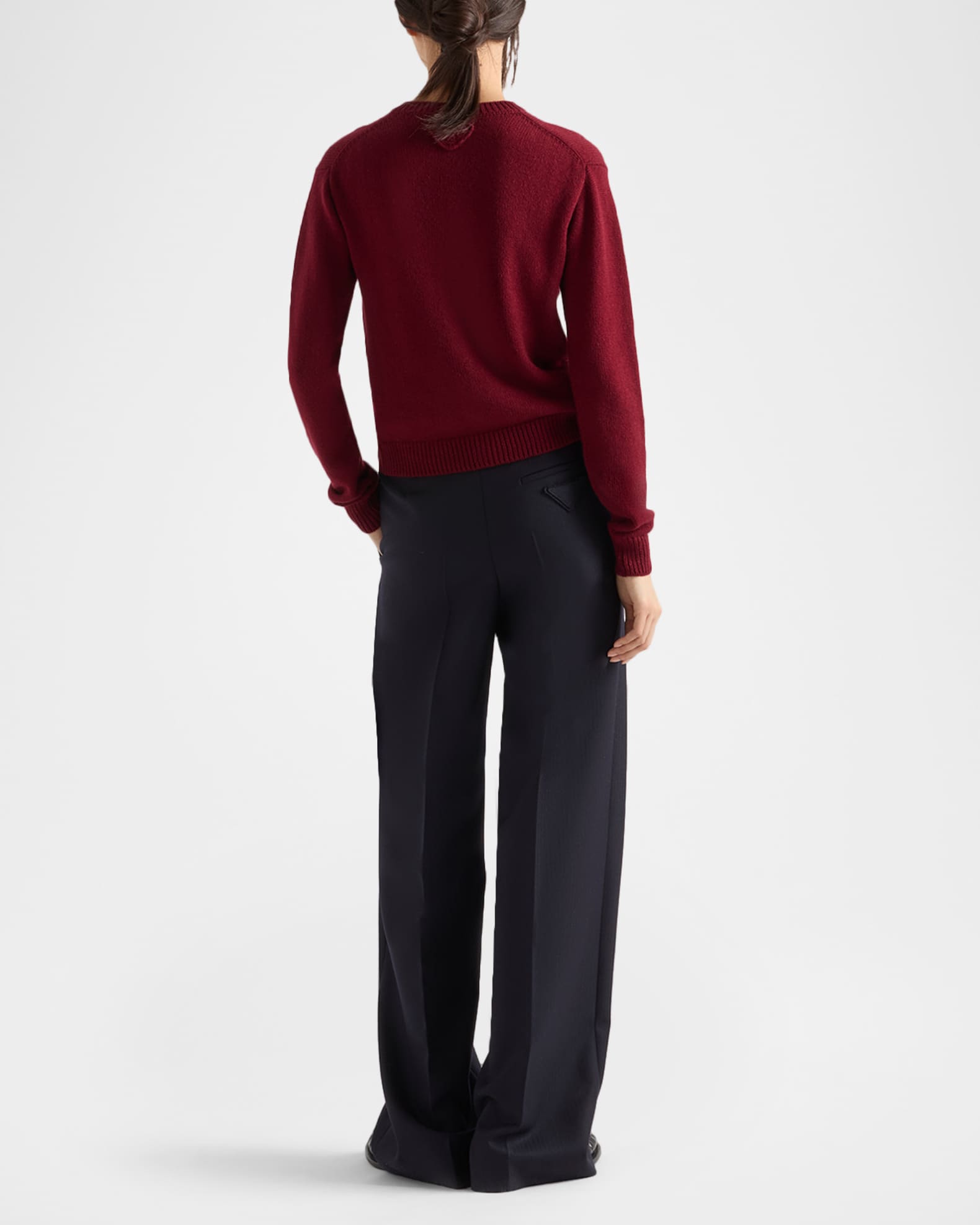 Prada Cashmere Crewneck Cardigan | Neiman Marcus