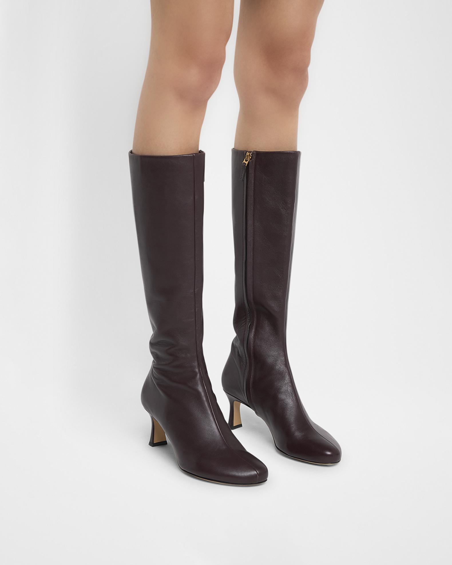 ナデル】ボッテガヴェネタ　BOTTEGA BENETA レザー ハイカット Bottega Veneta Lagoon Nappa Leather Knee-High Boots | Neiman Marcus