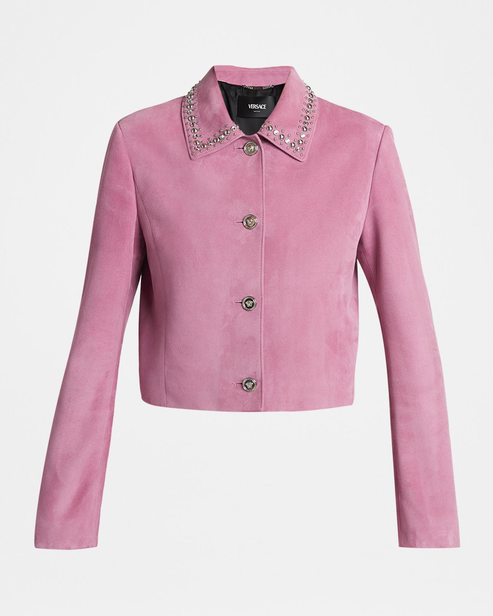 Versace Studded Lamb Suede Jacket | Neiman Marcus