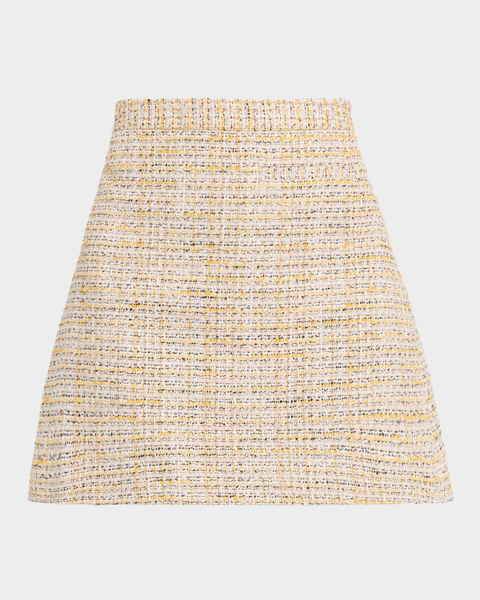 Tweed Zipper A-Line Mini Skirt