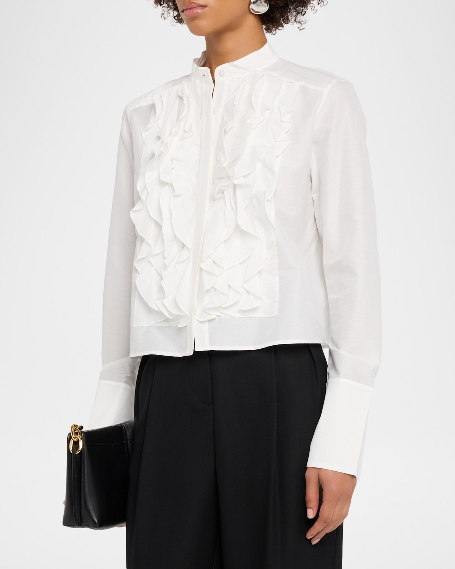 TWP Patti Ruffle Button-Front Shirt | Neiman Marcus