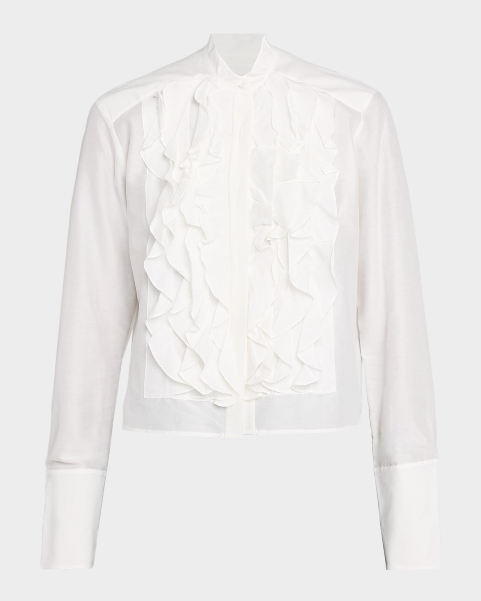 TWP Patti Ruffle Button-Front Shirt | Neiman Marcus