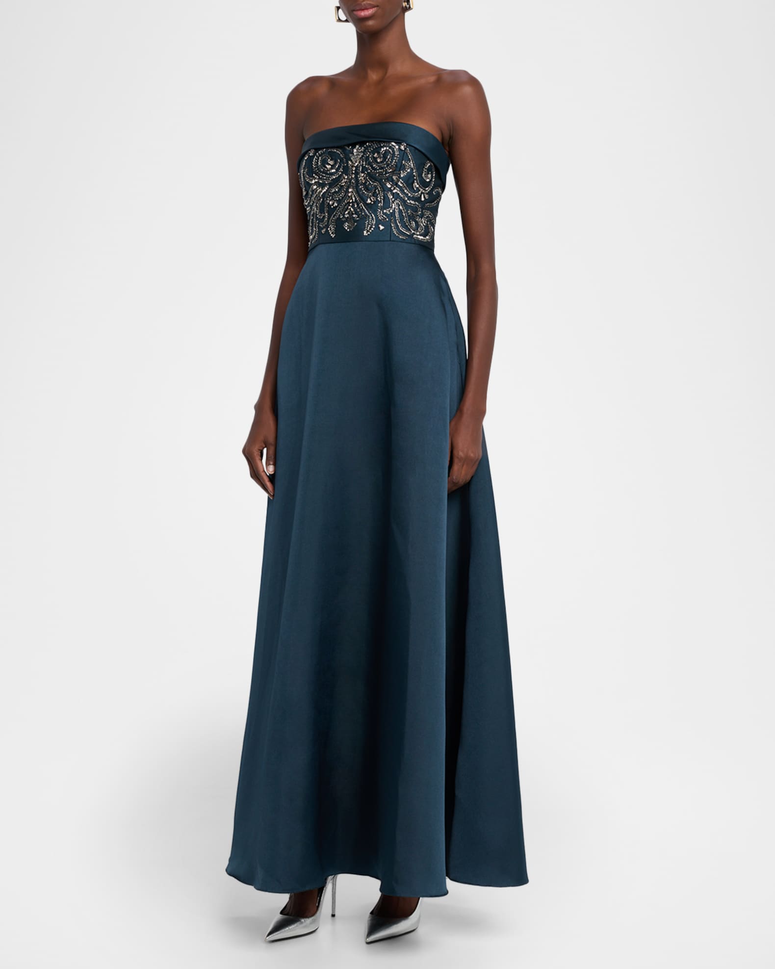 mikado a line dress Ashley Lauren 12065 Formal Dress black-25 Fuchsia / 00 main image 0