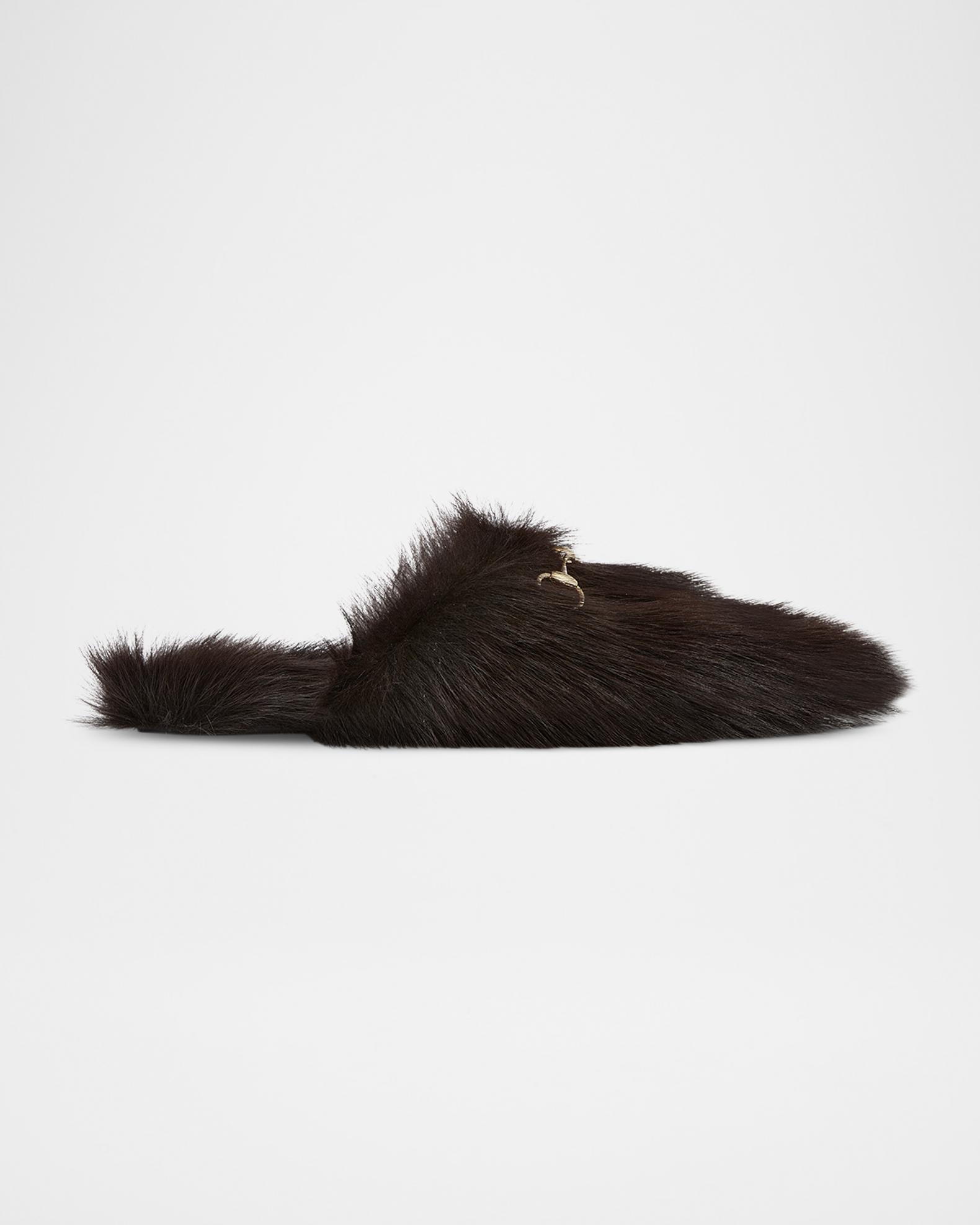 Gucci Annette Shearling Horsebit Mules | Neiman Marcus display picture 3