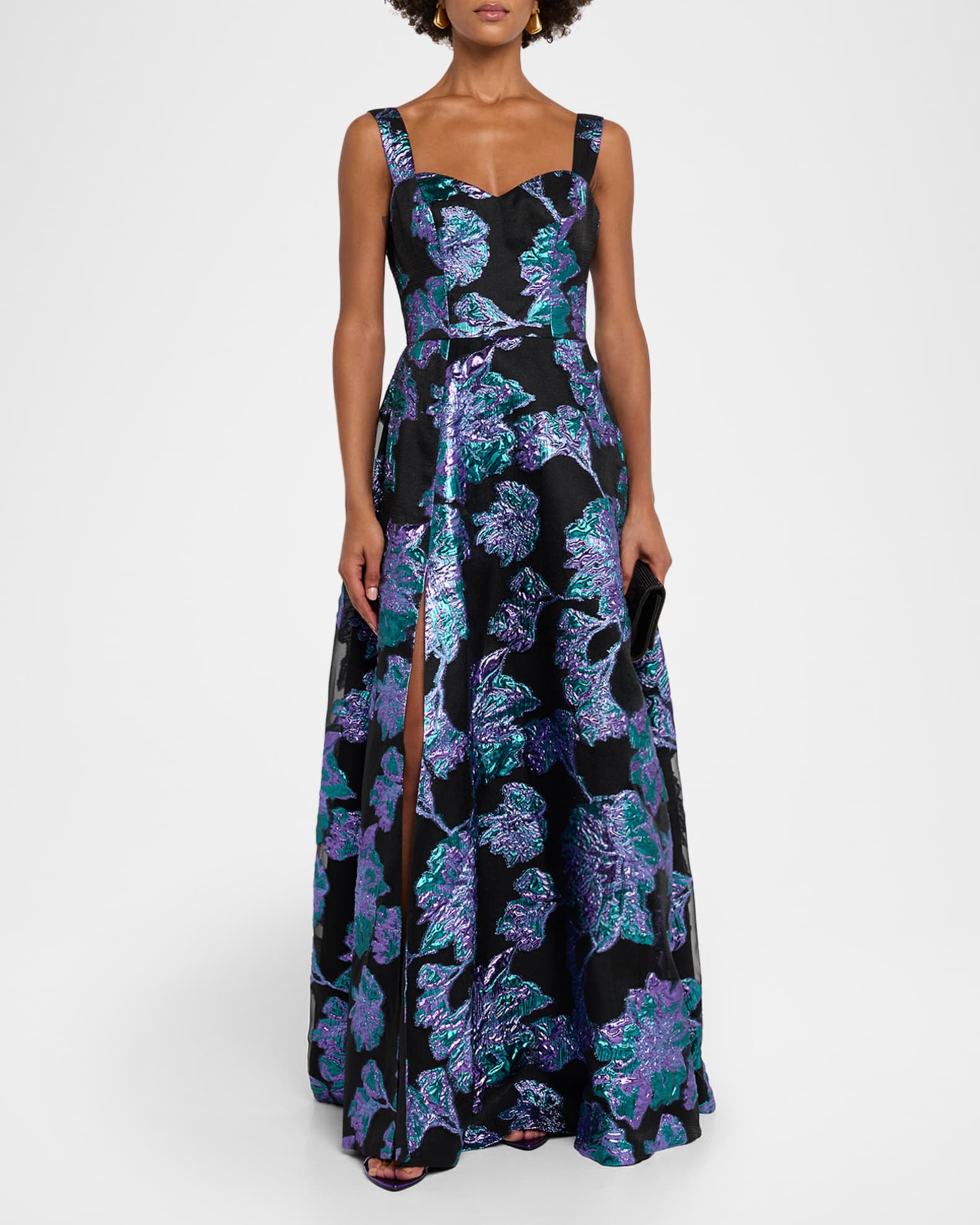 open lace back dress Rent Dress The Population Aubriella Mineral Blue Tiered Maxi Dress main image 0
