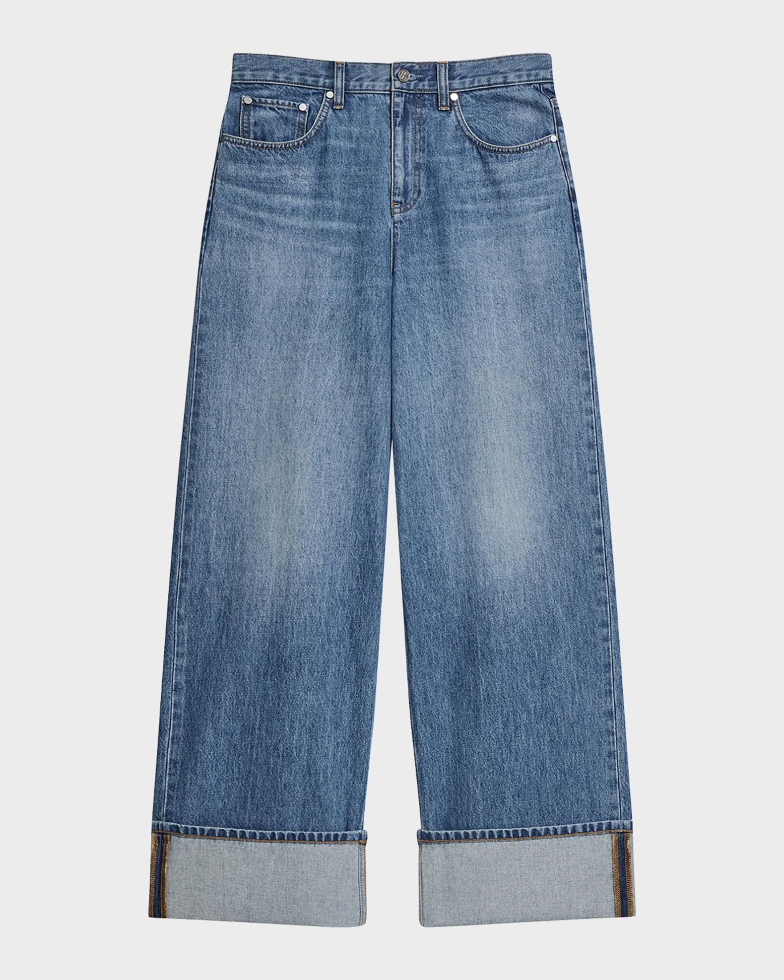 Helmut Lang Low-Rise Drop Jeans | Neiman Marcus
