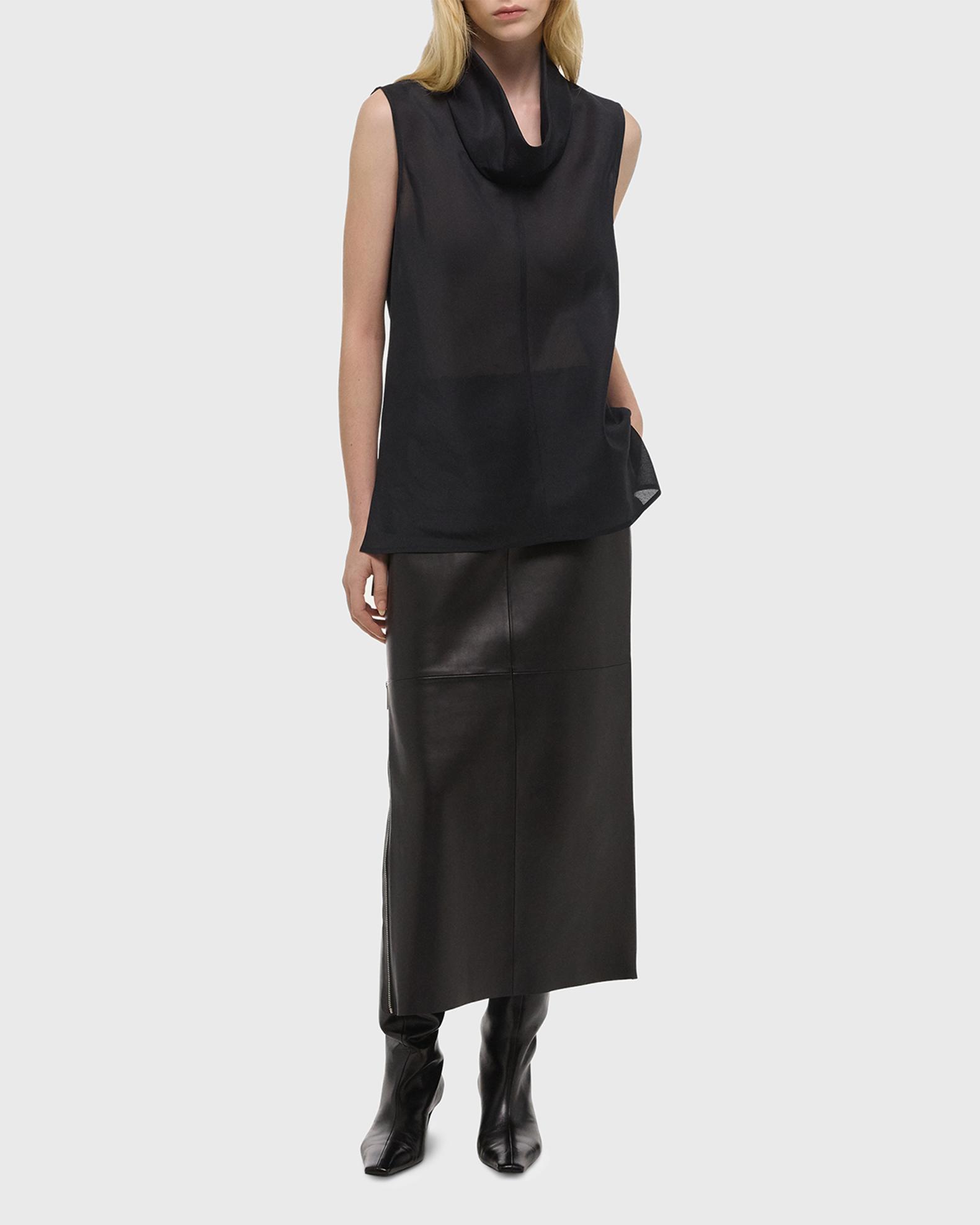 Helmut Lang Organza Cowl-Neck Shell Top | Neiman Marcus