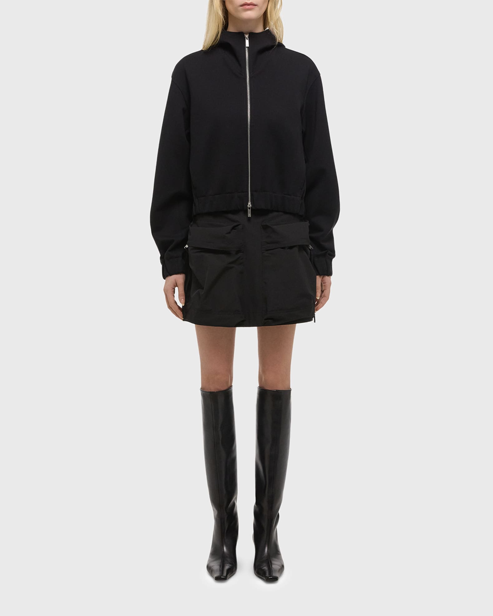 Helmut Lang SS00 ピローネック　ボンテージ　ジャケット　40 Helmut Lang SS00 Pillow Neck Bondage Biker Coat - Ākaibu Store