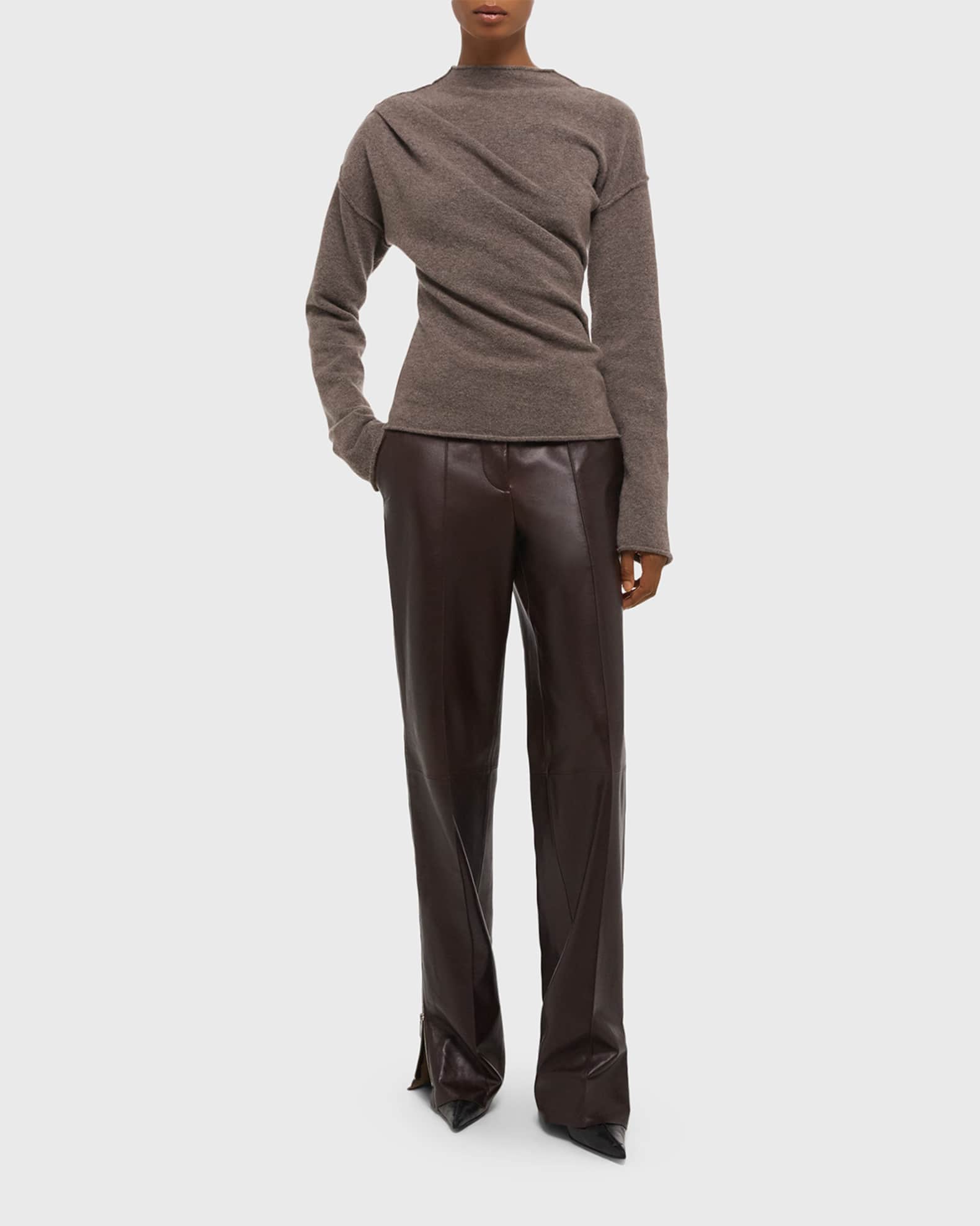 Helmut Lang Slouchy Crewneck Twist Sweater | Neiman Marcus