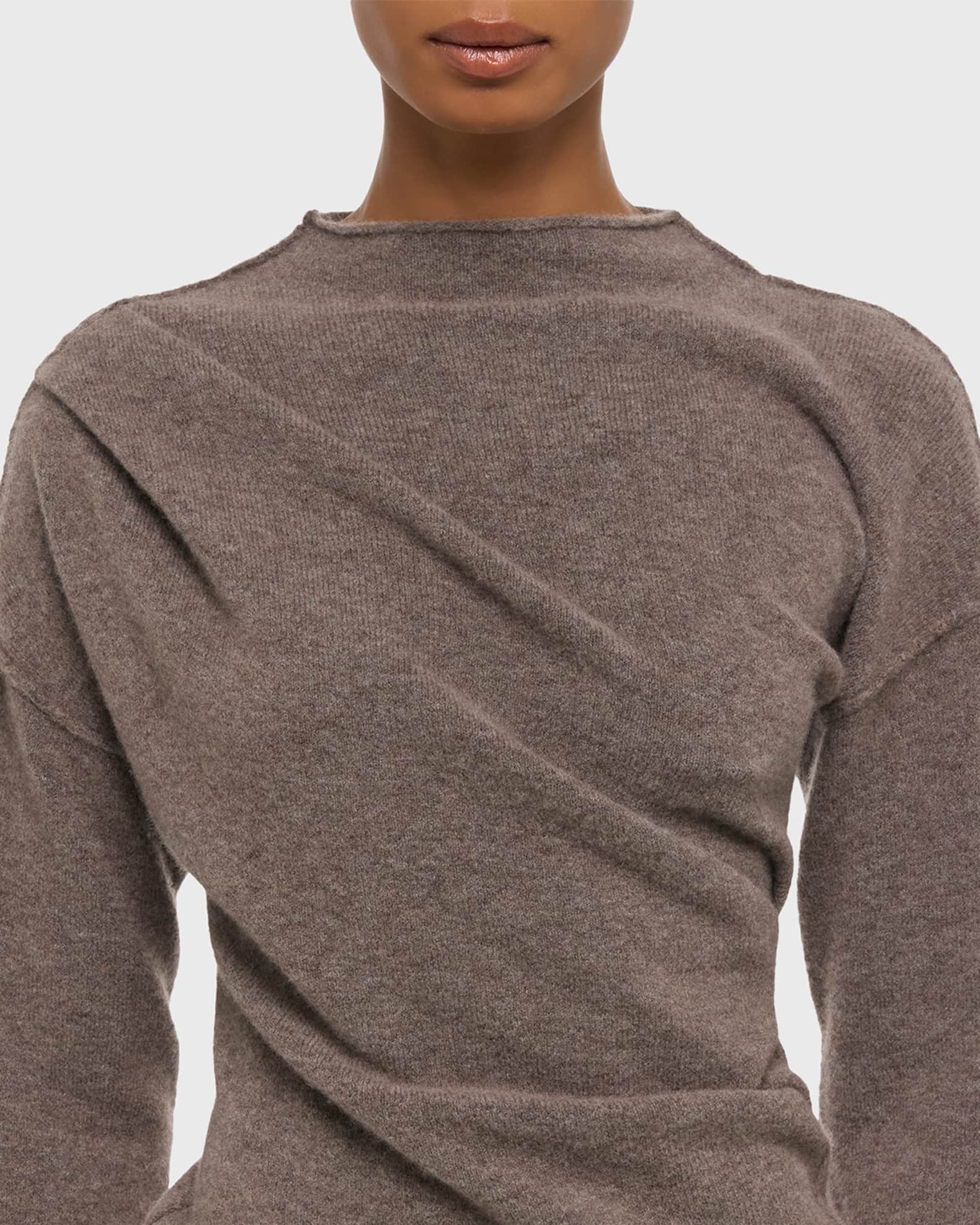 Helmut Lang Slouchy Crewneck Twist Sweater | Neiman Marcus