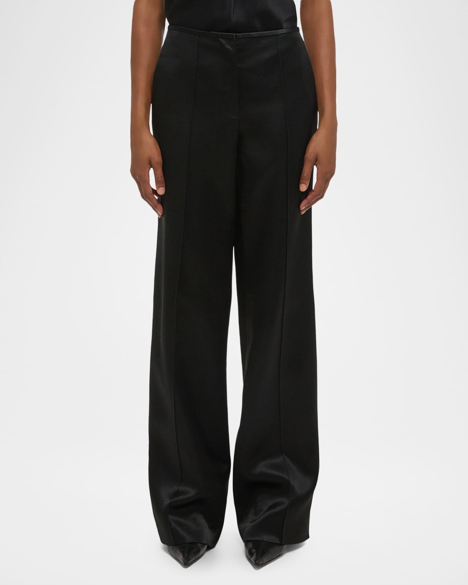 Helmut Lang Minimalist Satin Pants | Neiman Marcus