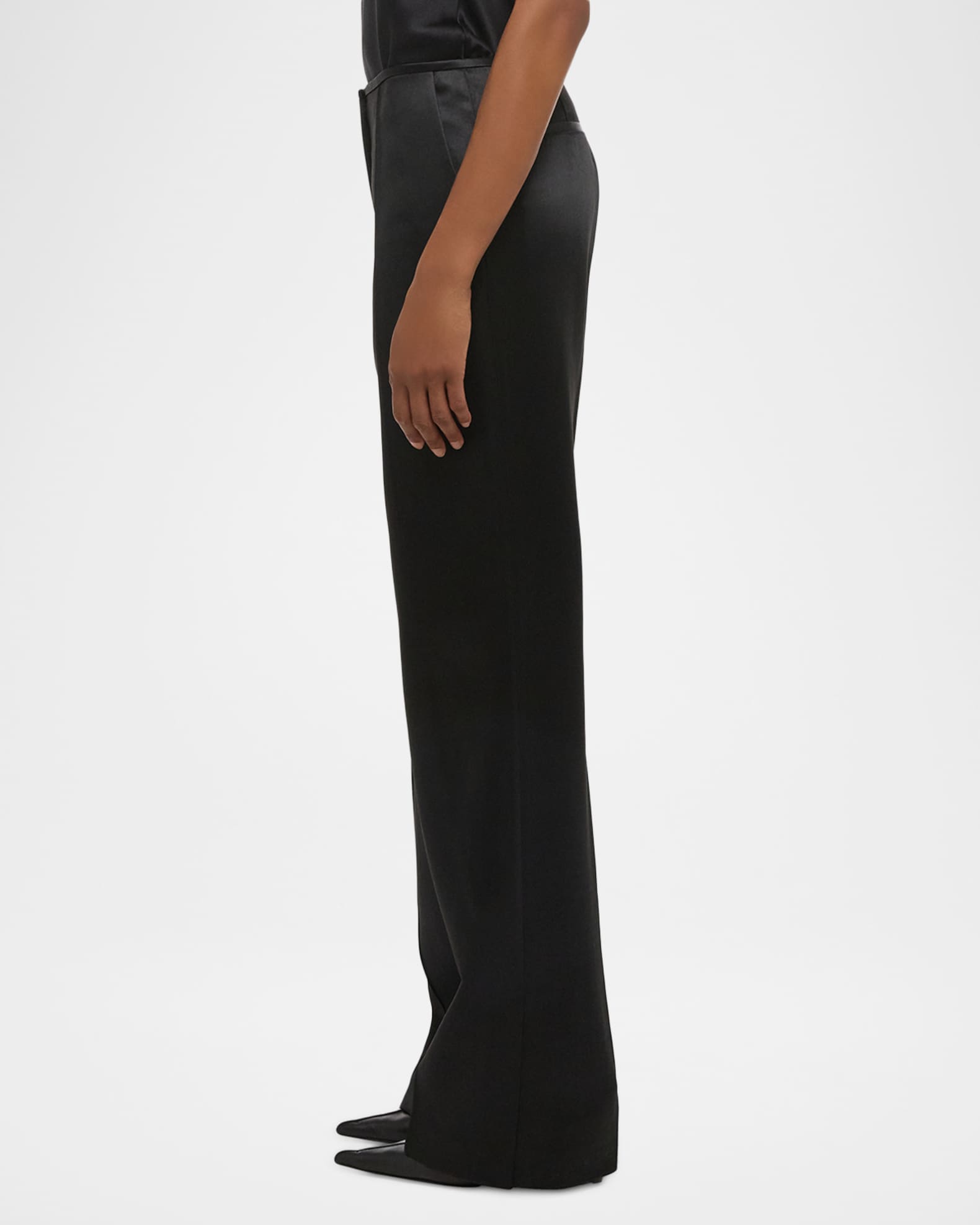 Helmut Lang Minimalist Satin Pants | Neiman Marcus