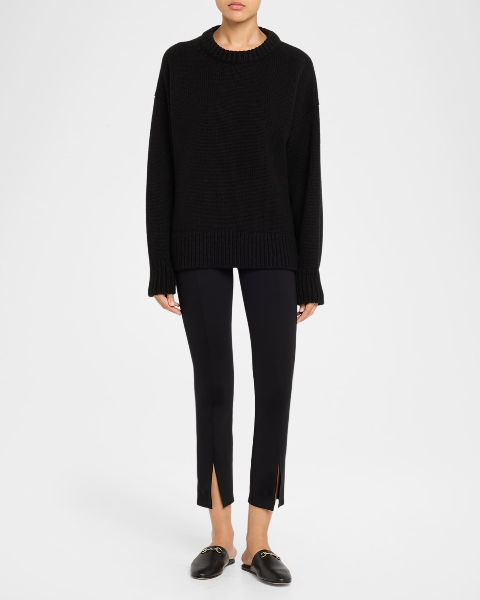 Gucci Annette Leather Flat Mules | Neiman Marcus