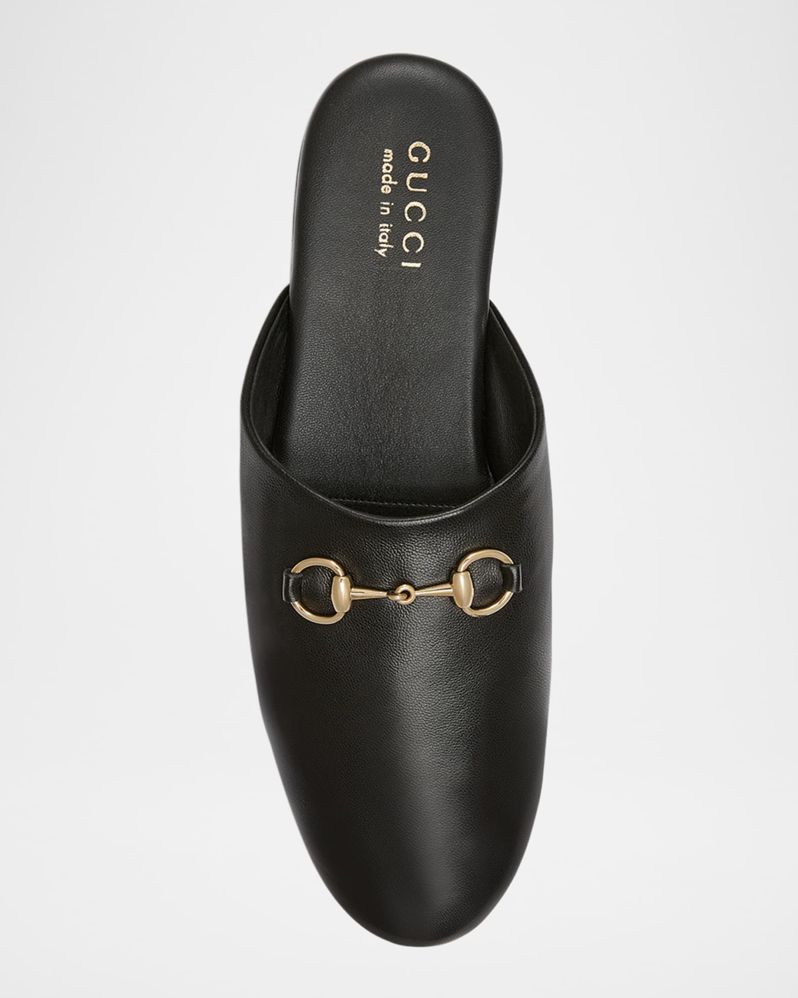 Gucci Annette Leather Flat Mules | Neiman Marcus