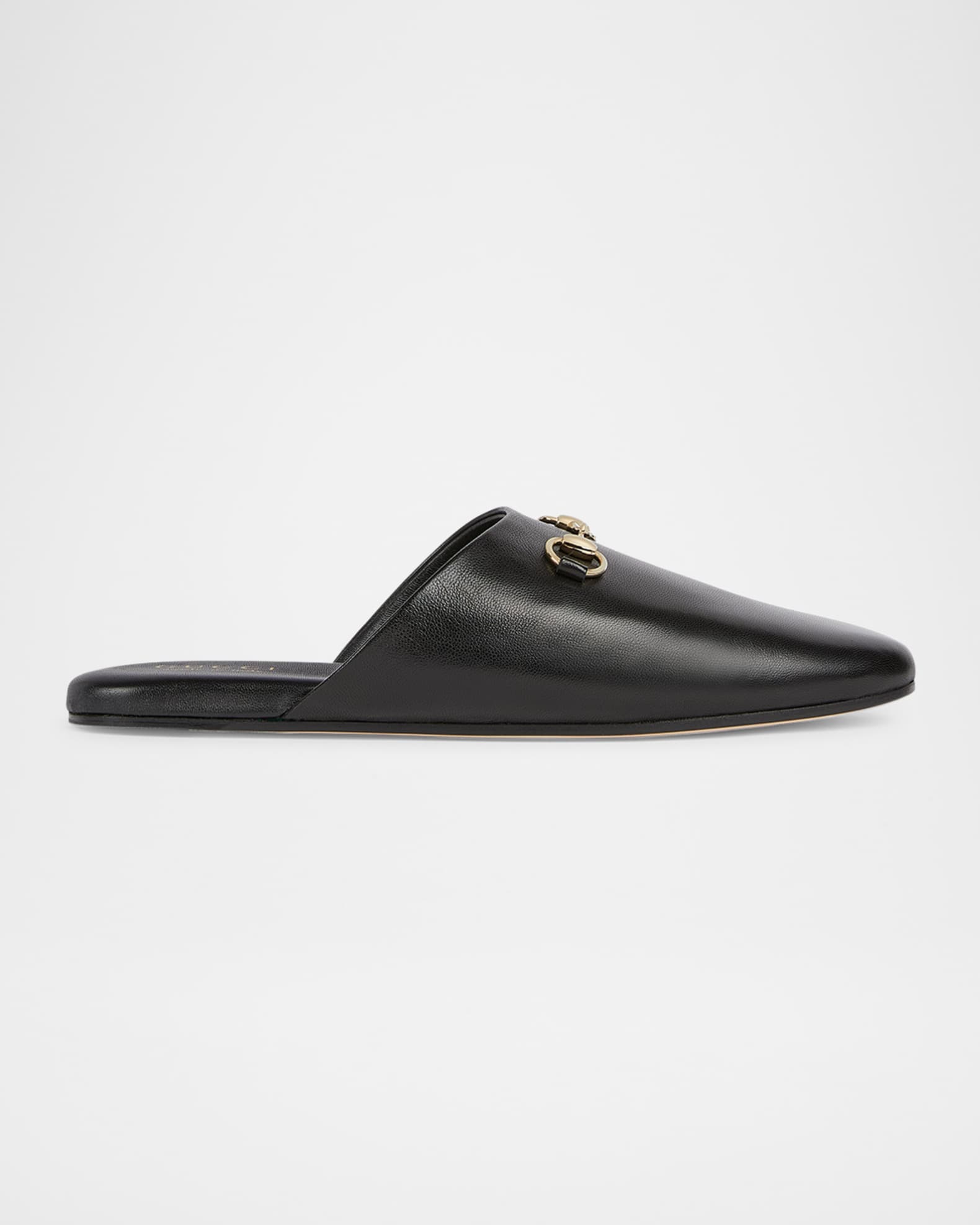 Gucci Annette Leather Flat Mules | Neiman Marcus